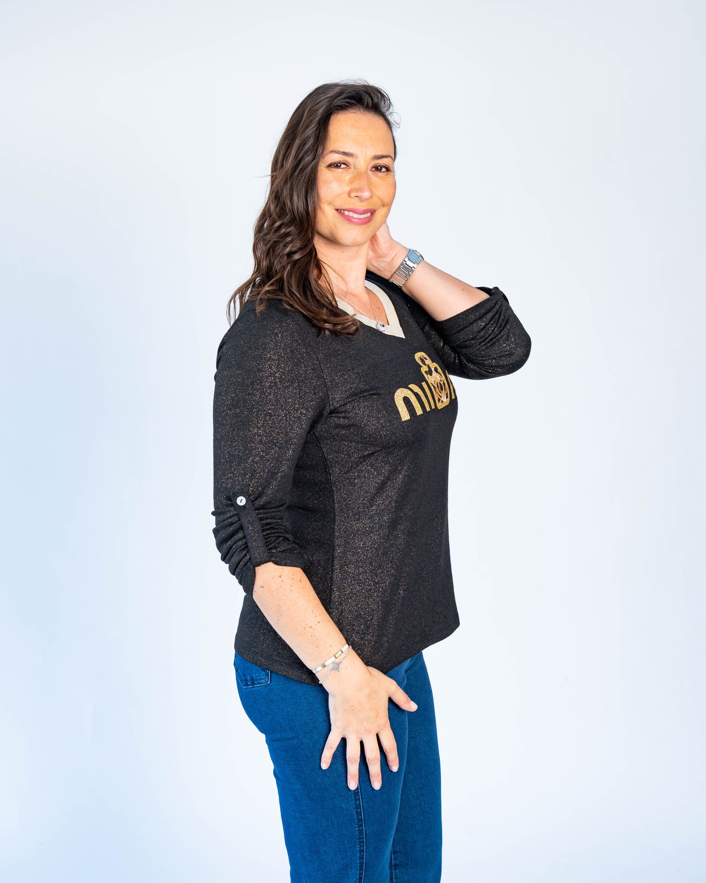 Polera Mimi Gold Negro