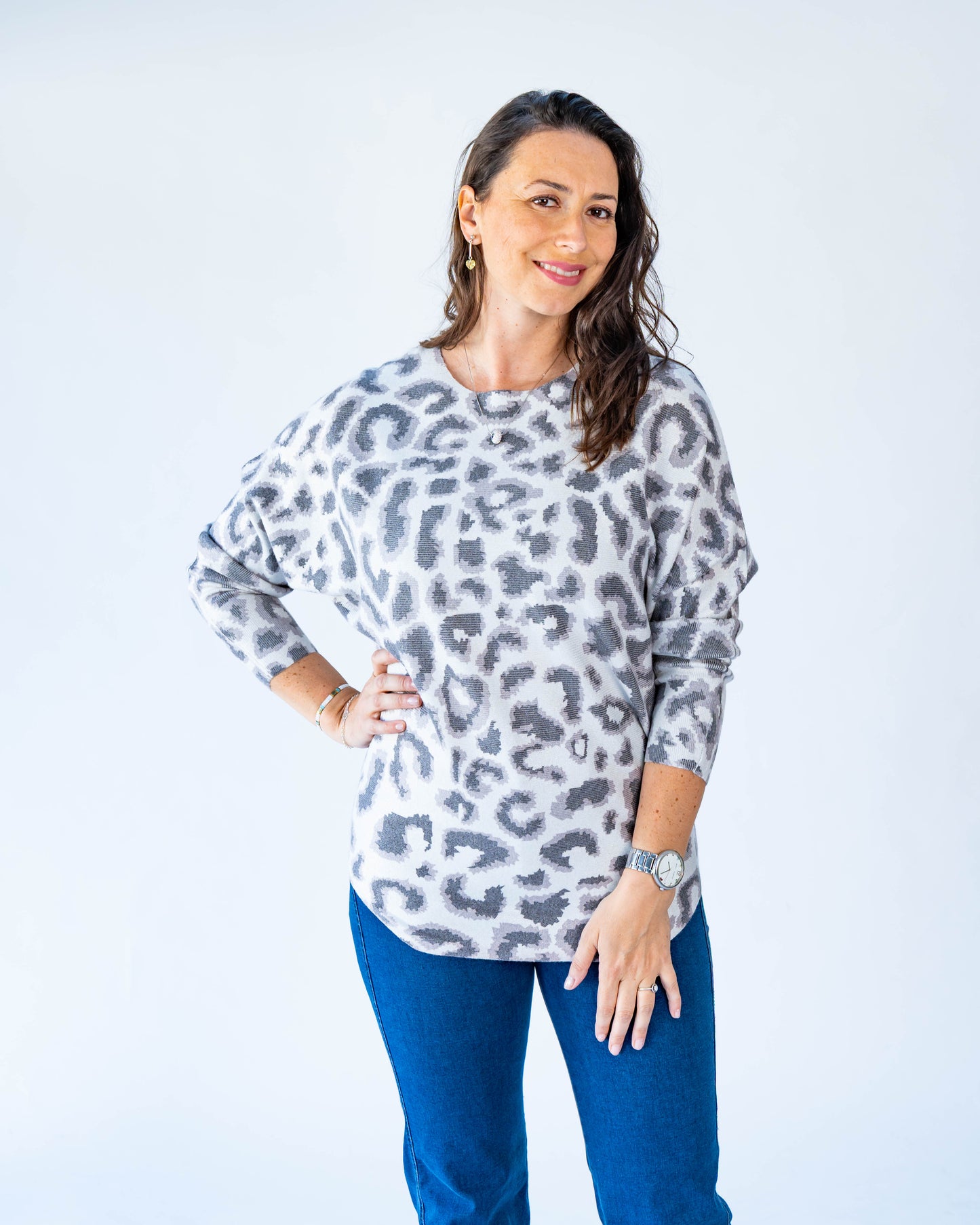 Sweater Print Brillitos Gris