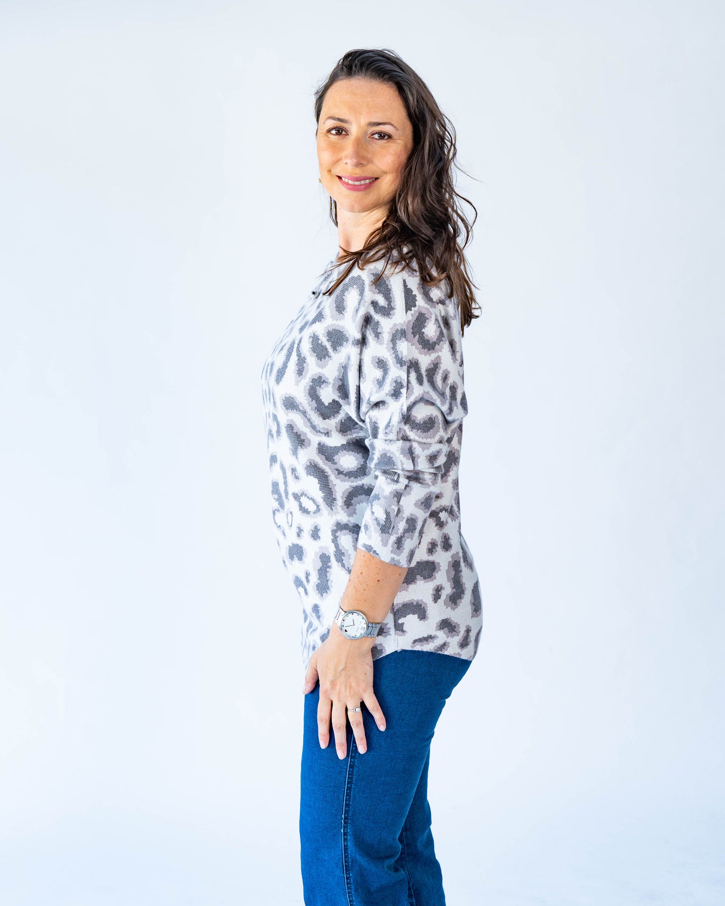 Sweater Print Brillitos Gris