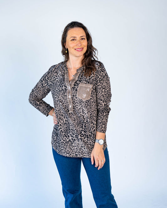 Blusa Luisa Print Café
