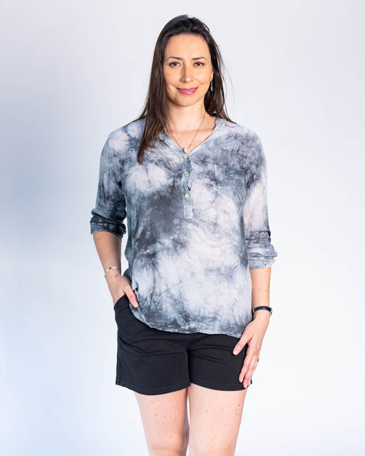 Blusa Italiana Tie Dye Gris