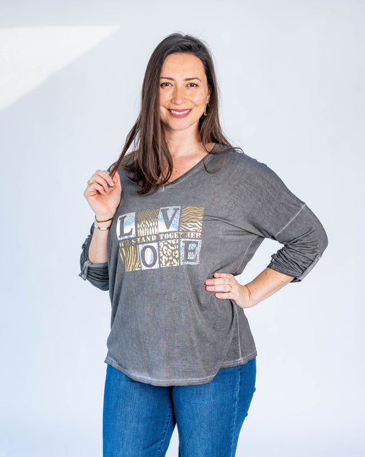 Polera Gaby Estampada Marengo