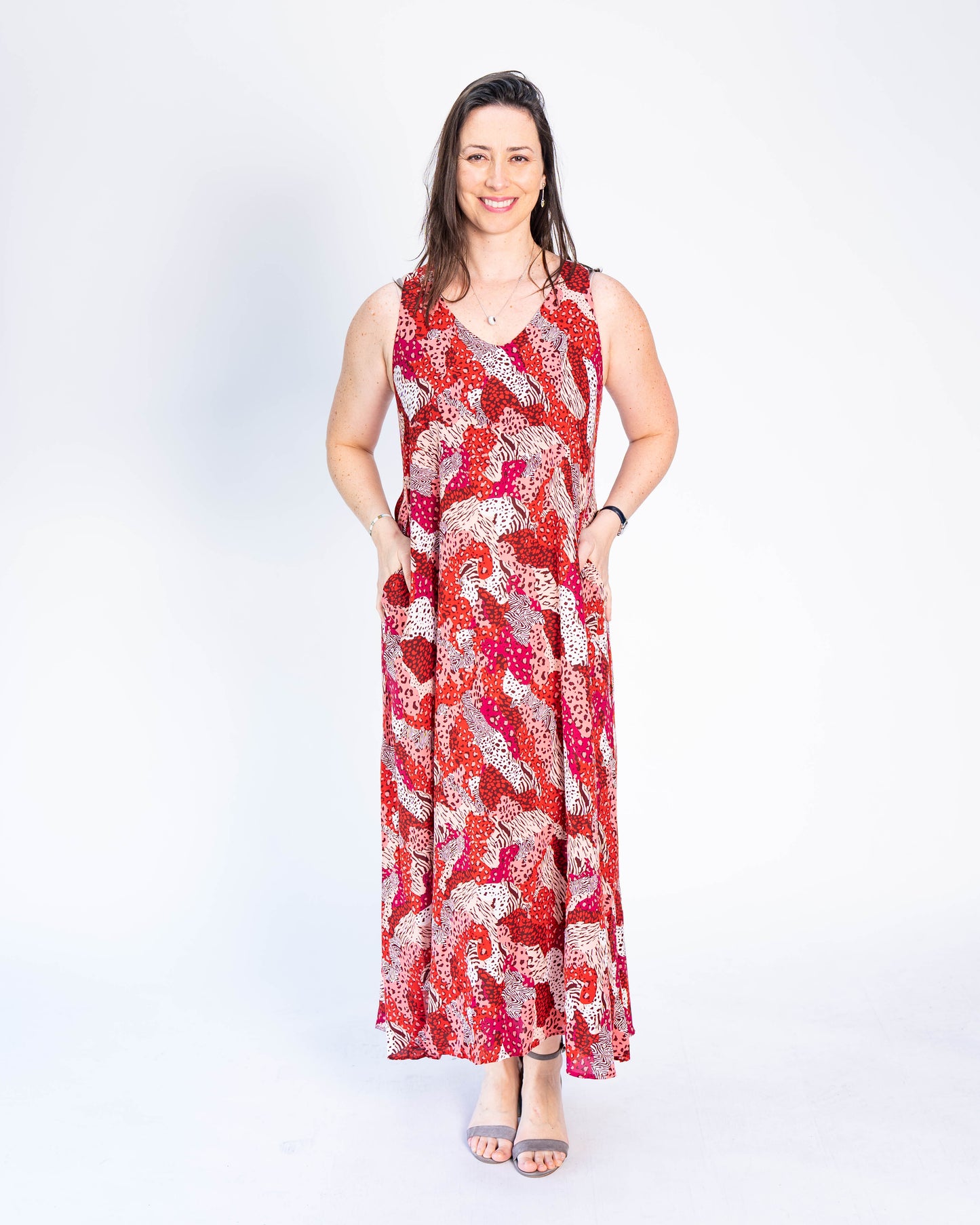 Vestido Triple Print Rojo