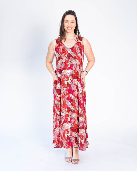 Vestido Triple Print Rojo