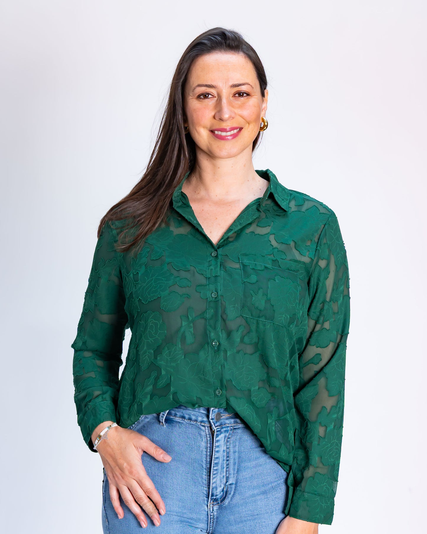 Blusa Carmen Gloria Verde