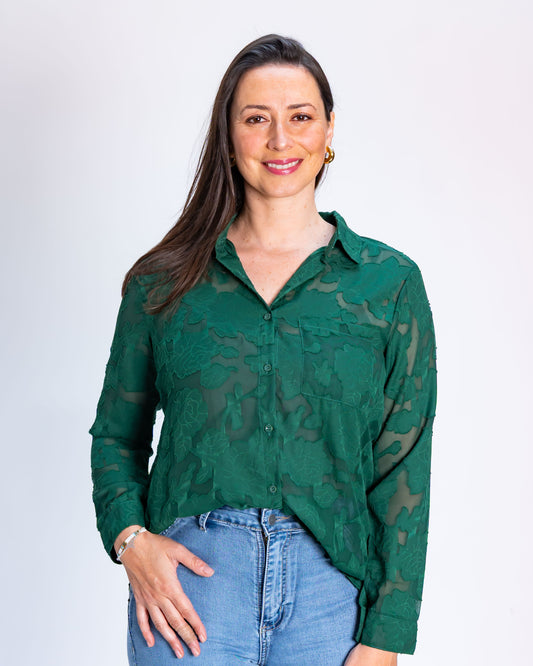 Blusa Carmen Gloria Verde