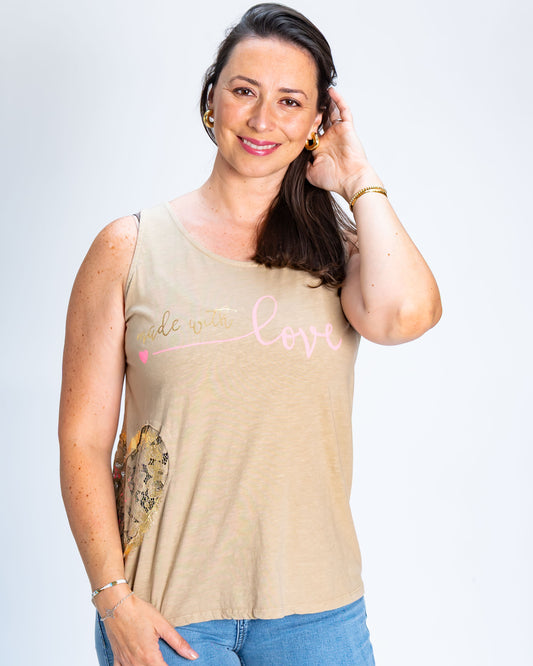 Polera Musculosa Meli Beige