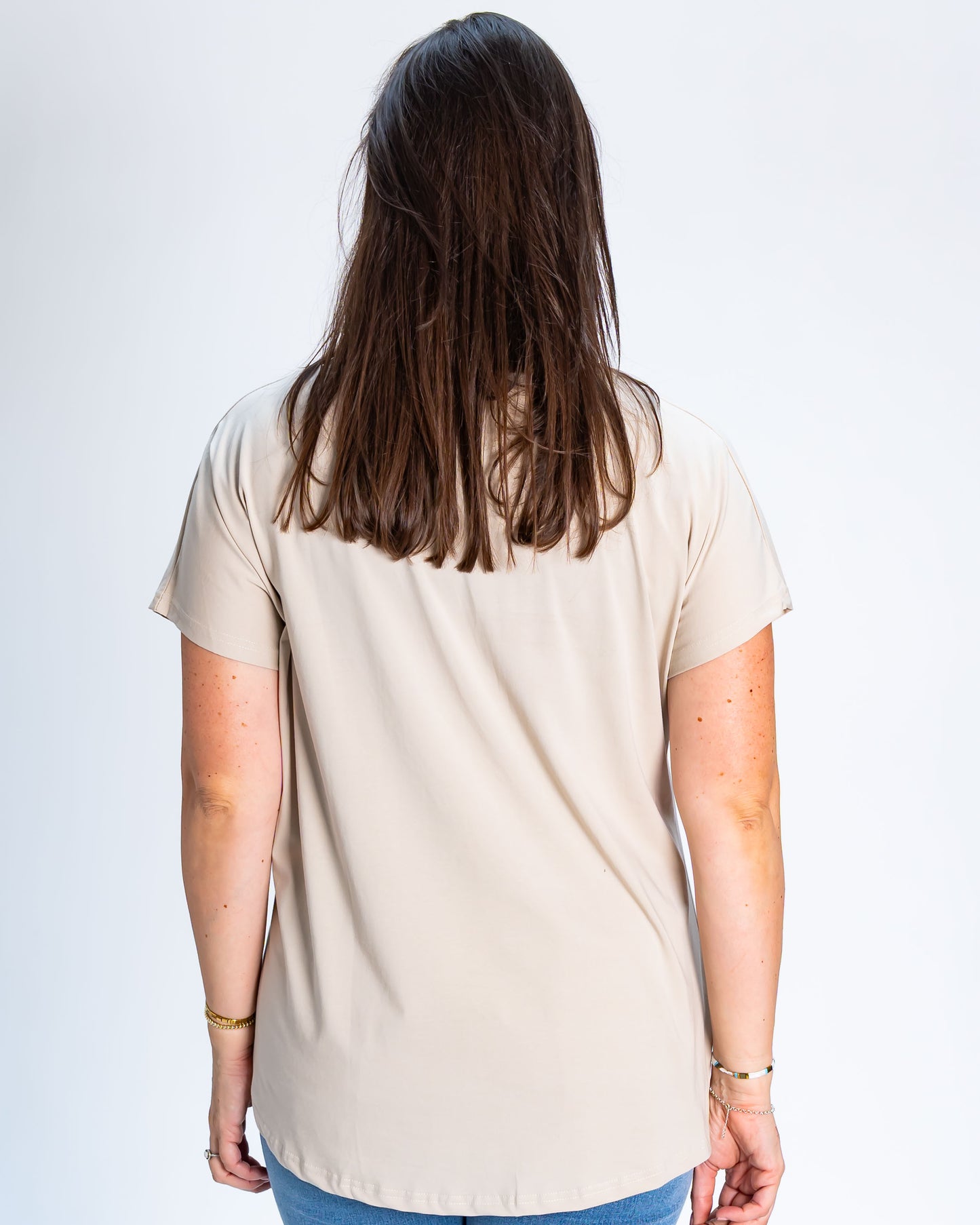 Polera Love Print Beige