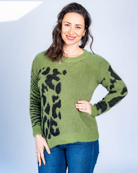 SWEATER LAURA PRINT VERDE