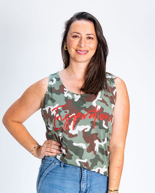 Polera Italiana Camuflada Verde