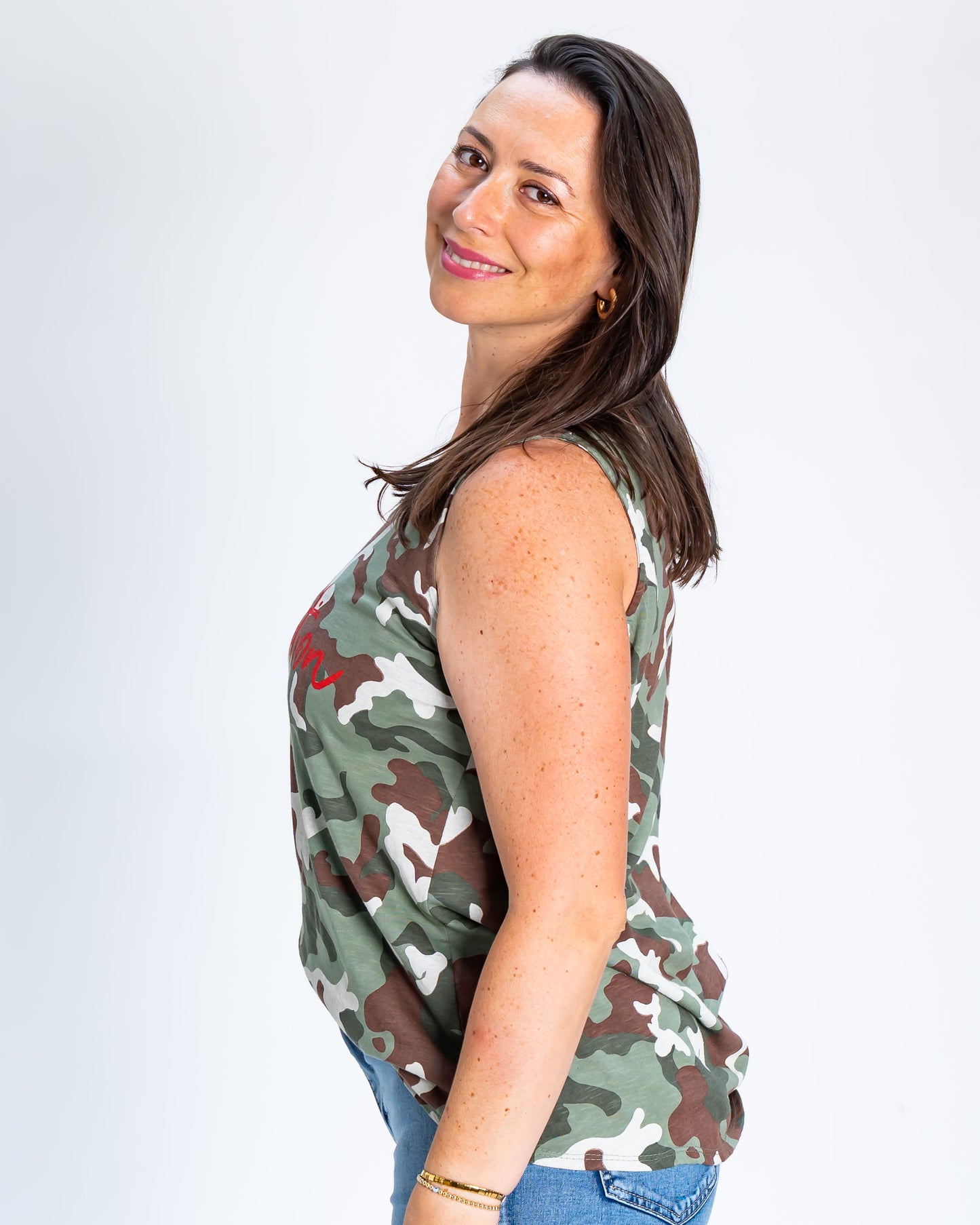 Polera Italiana Camuflada Verde