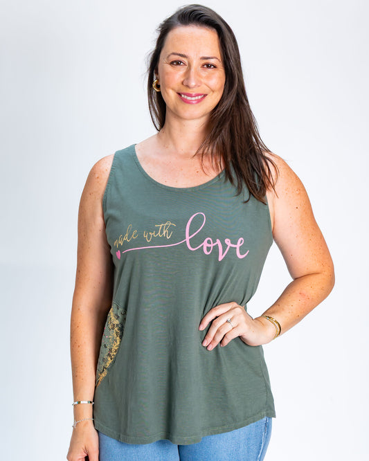 Polera Musculosa Meli verde