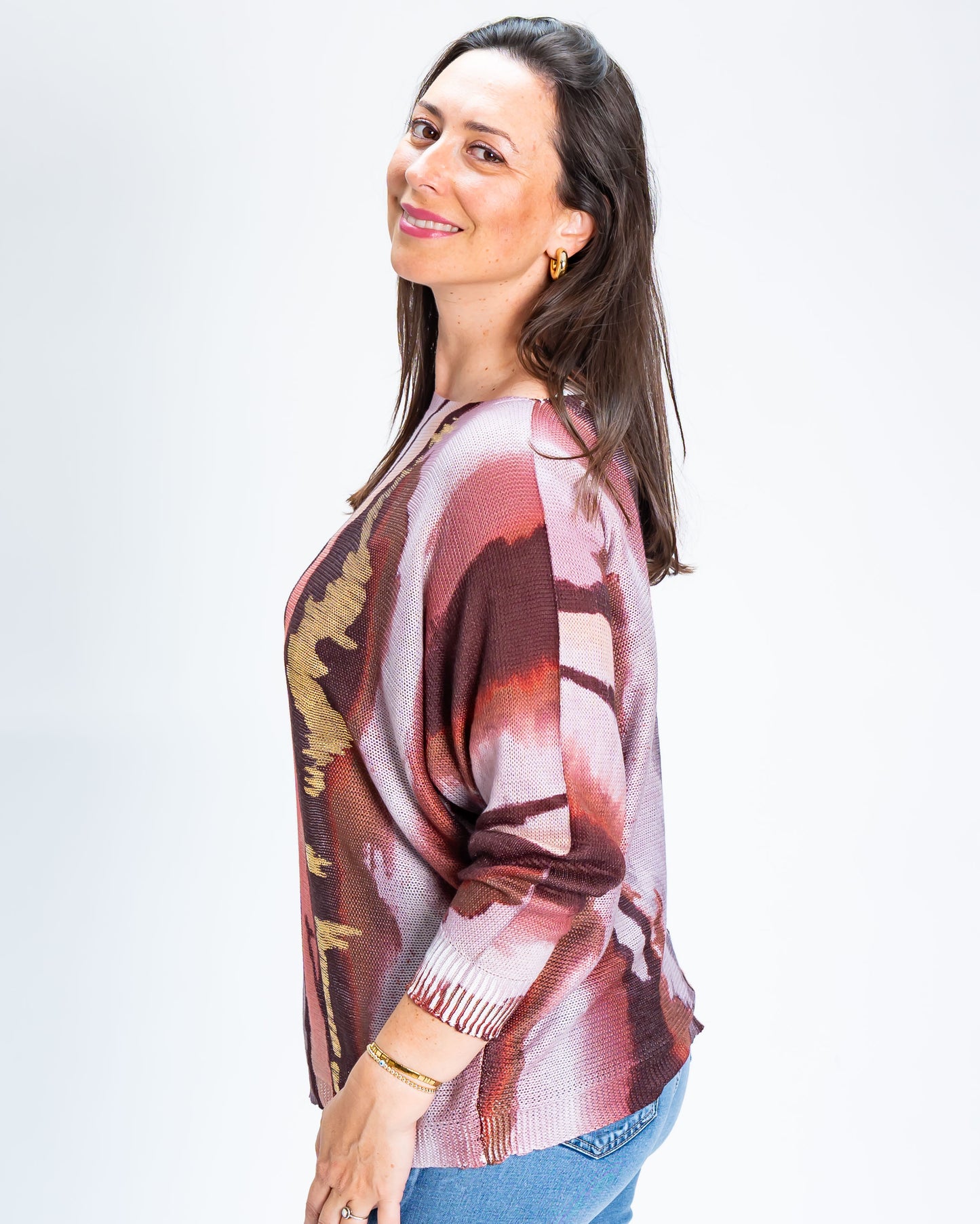 Sweater Metalizado Café