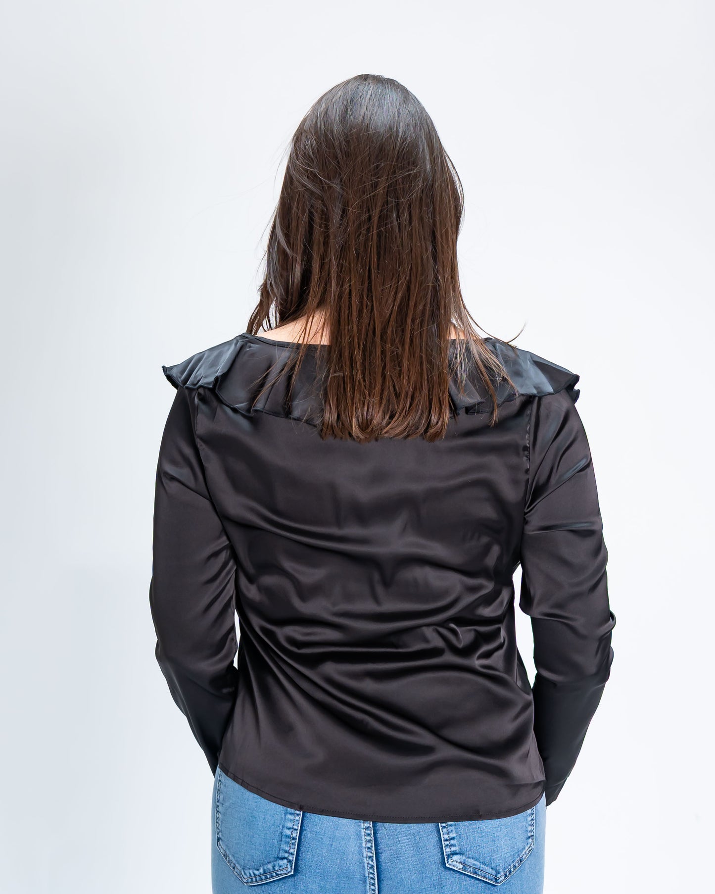 Blusa Satinada Trini Negro