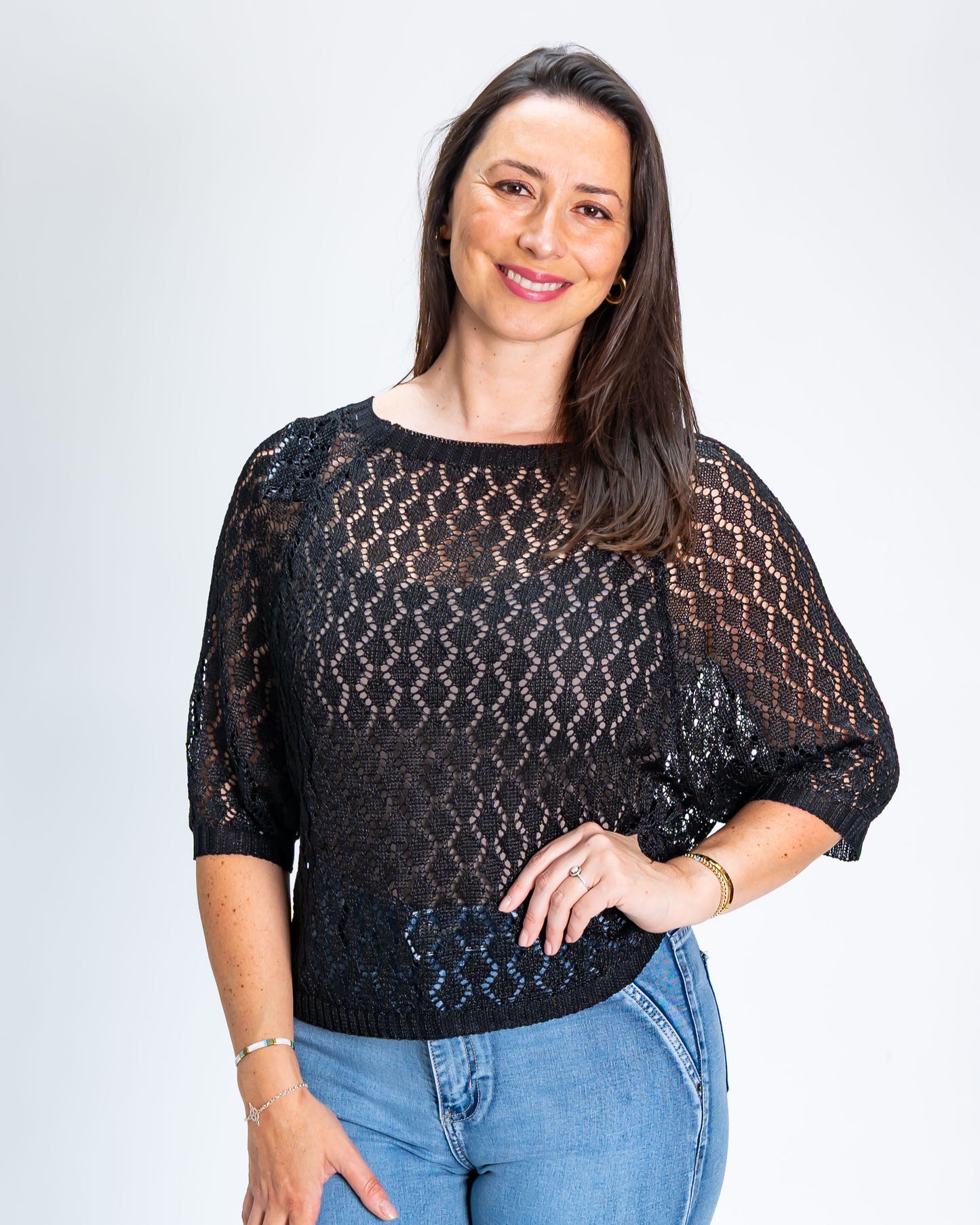 Sweater Hilo Monica Negro