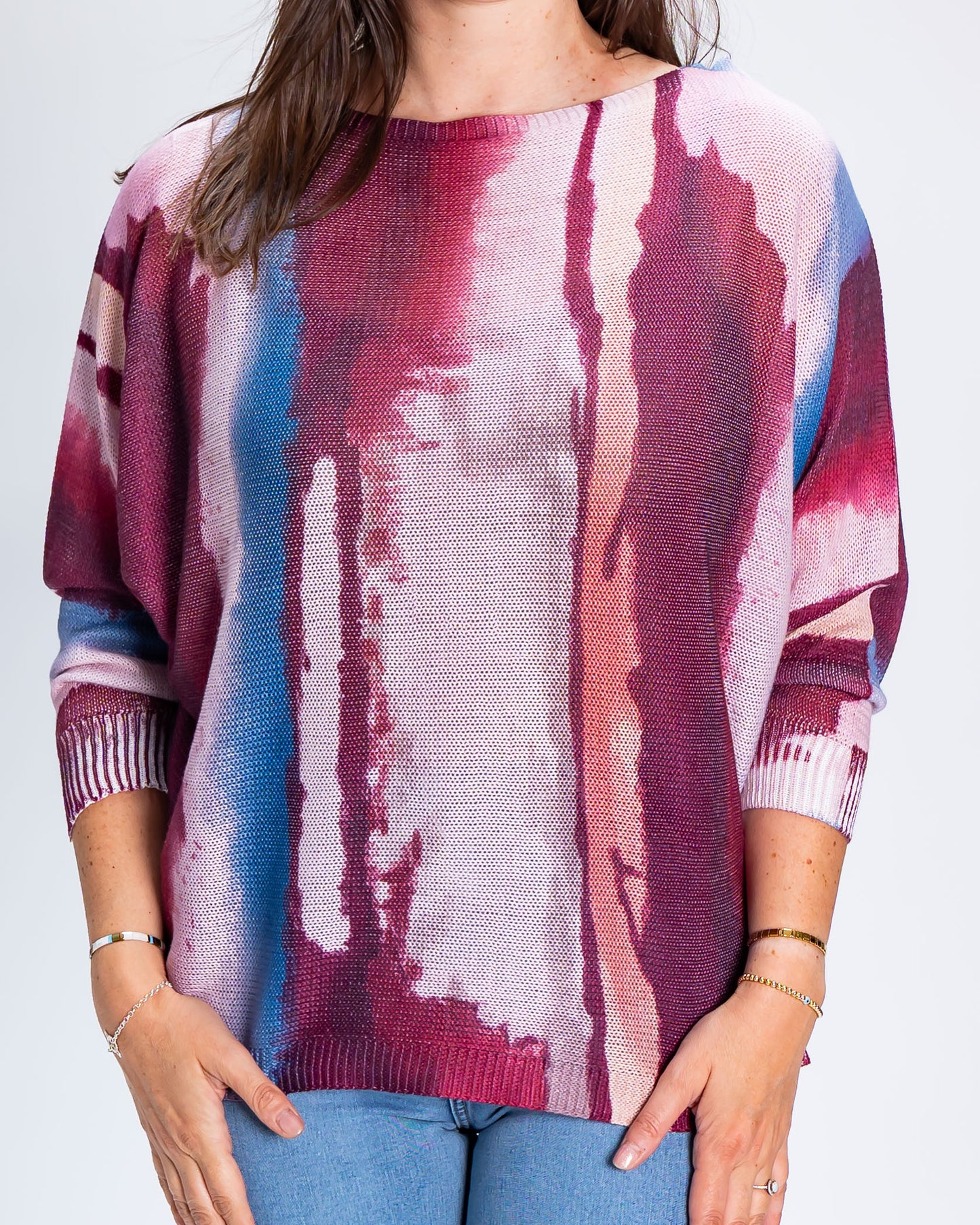 Sweater Metalizado Burdeo