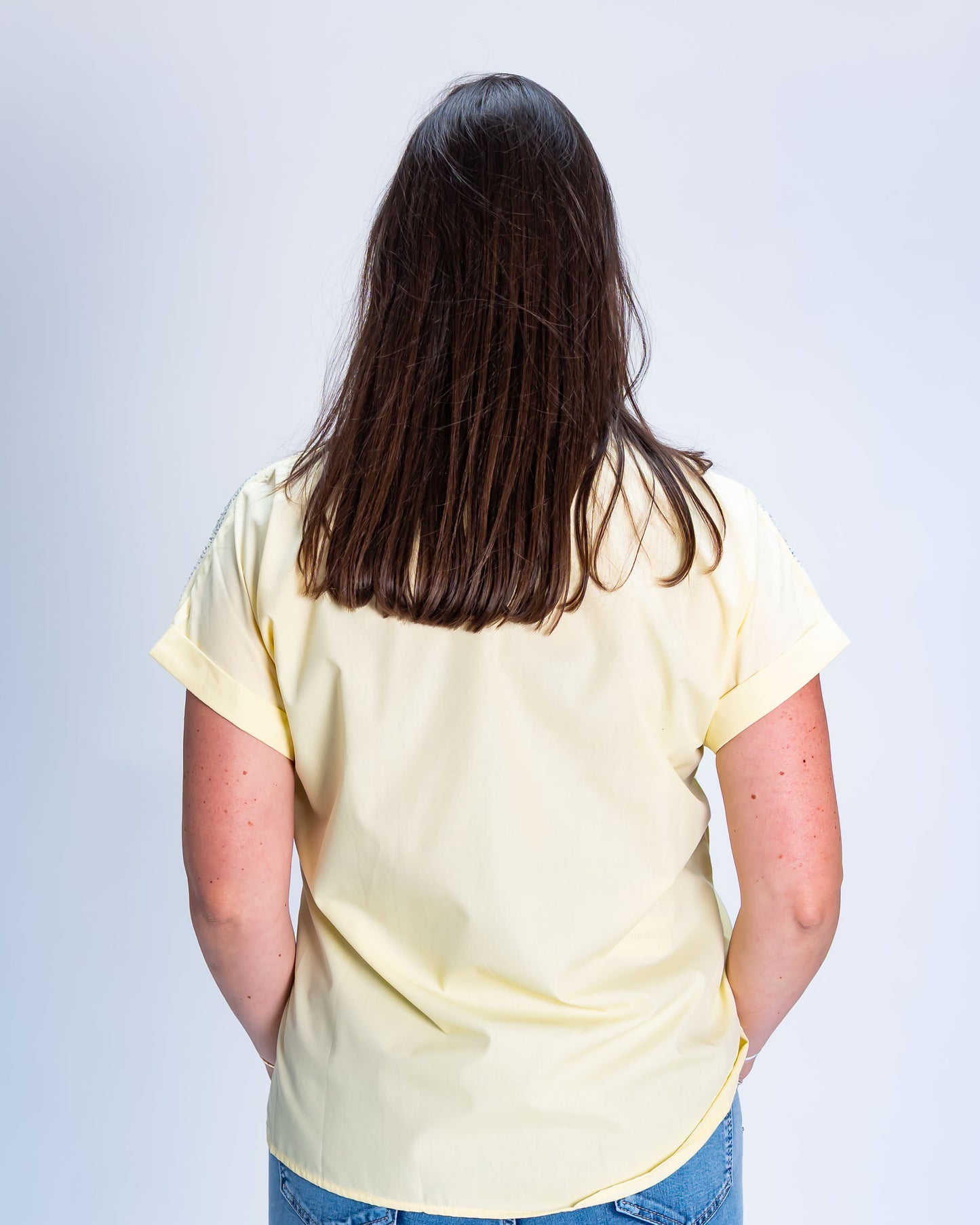 Blusa Manga Corta Shiny Amarillo