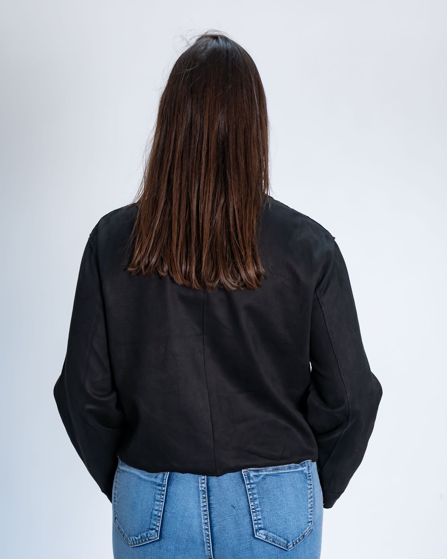 Chaqueta Paz Símil Gamuza Negro