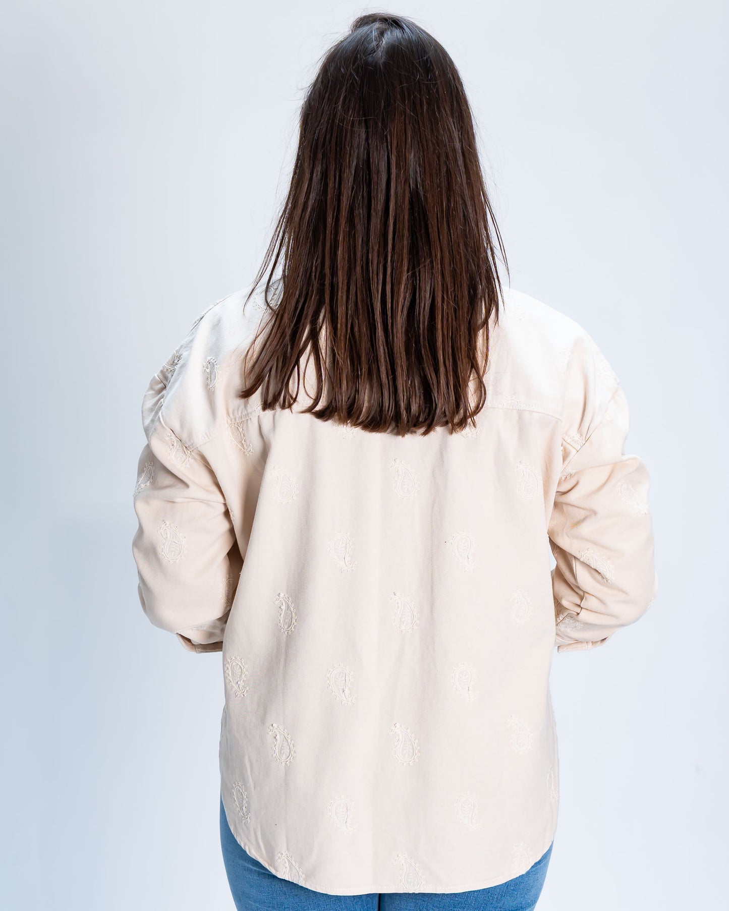 Chaqueta Luz Bordada Crema