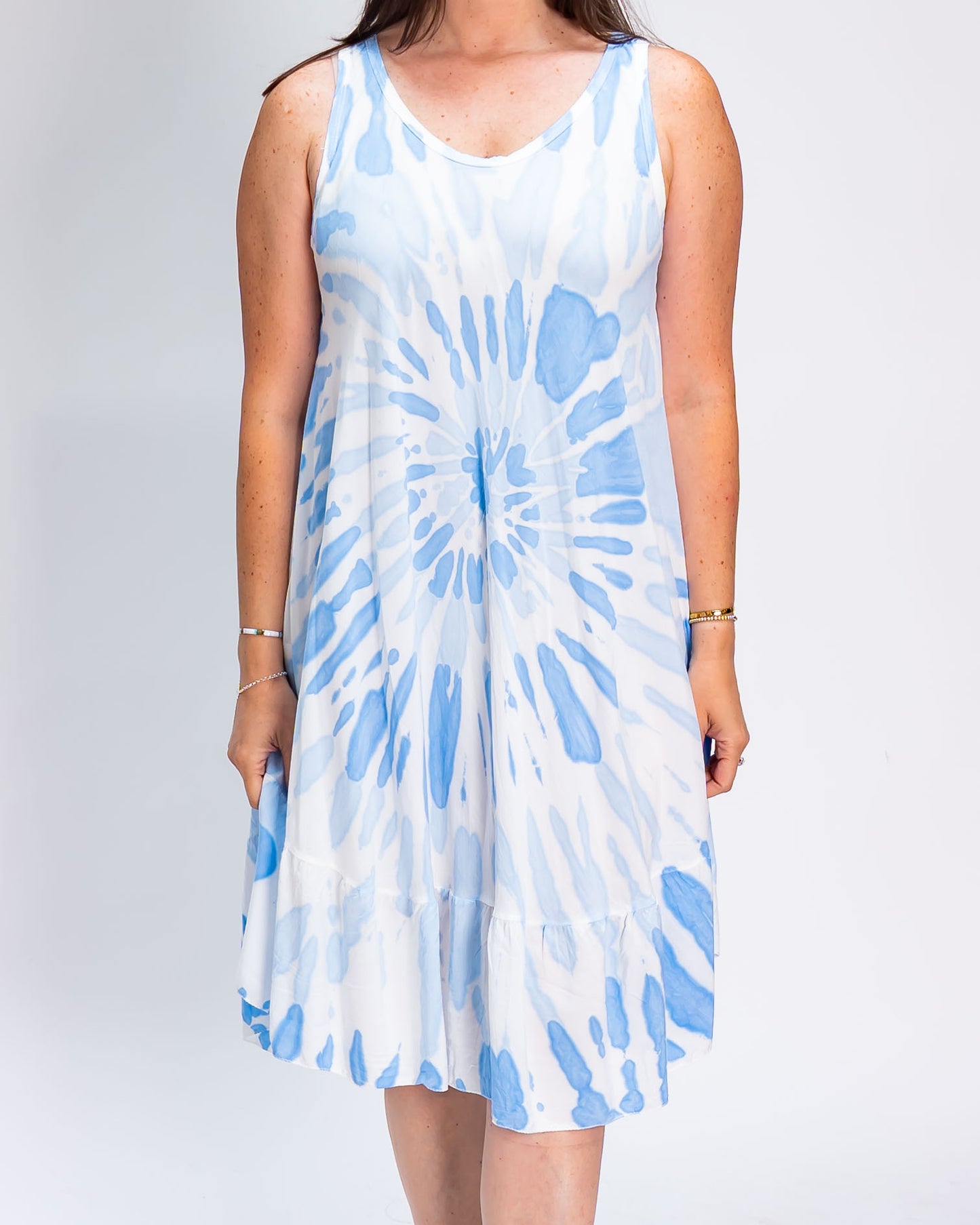 Vestido Flor de Loto Celeste