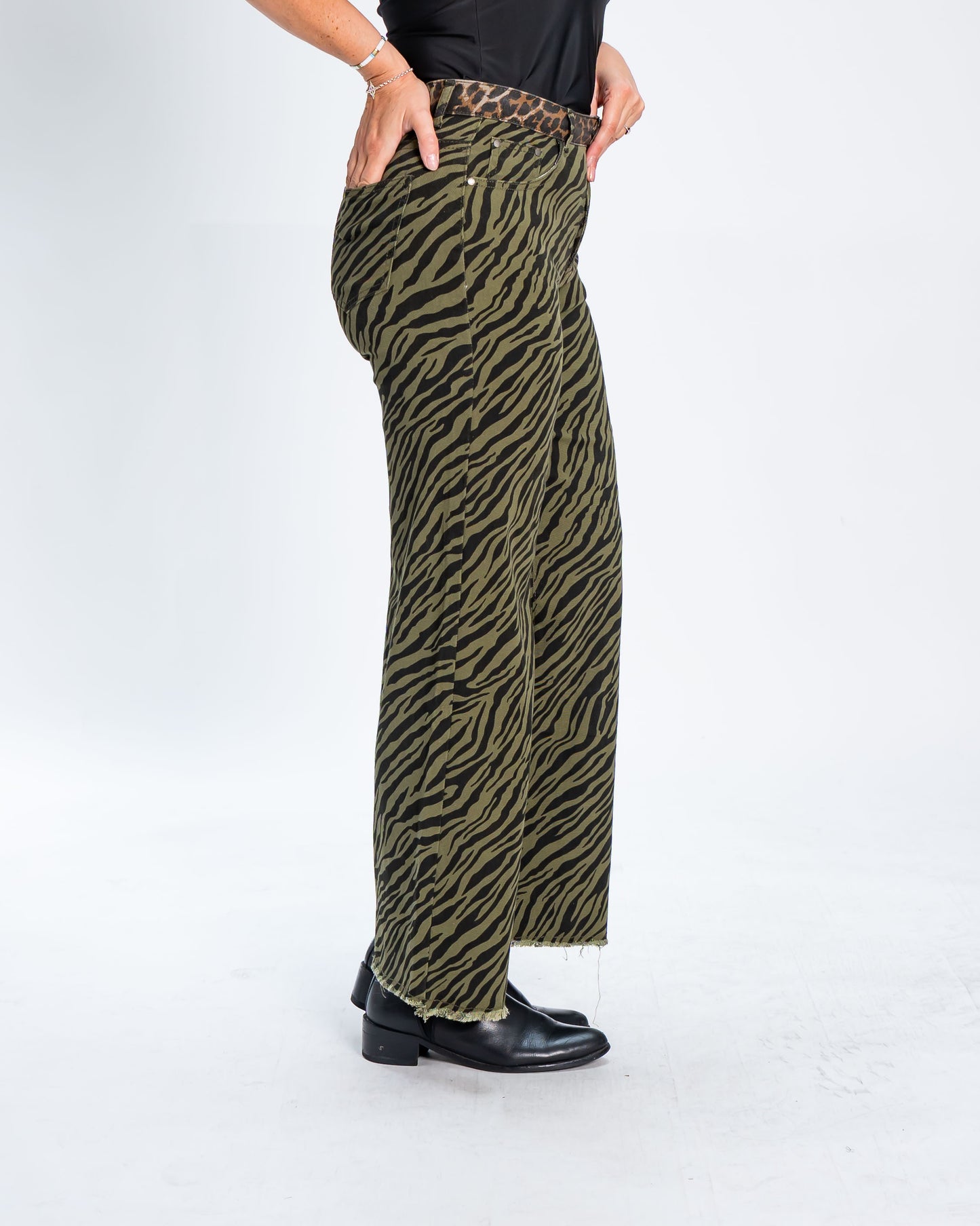 Jeans Cebra Verde