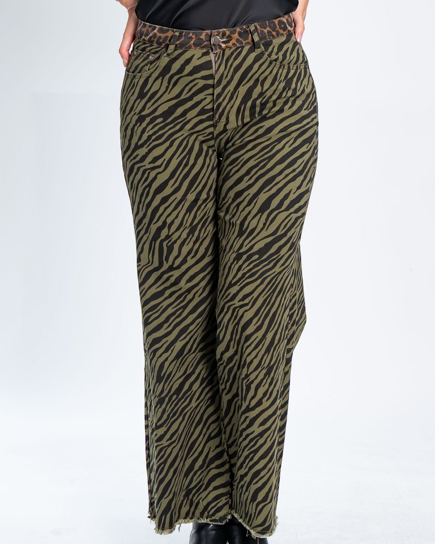 Jeans Cebra Verde
