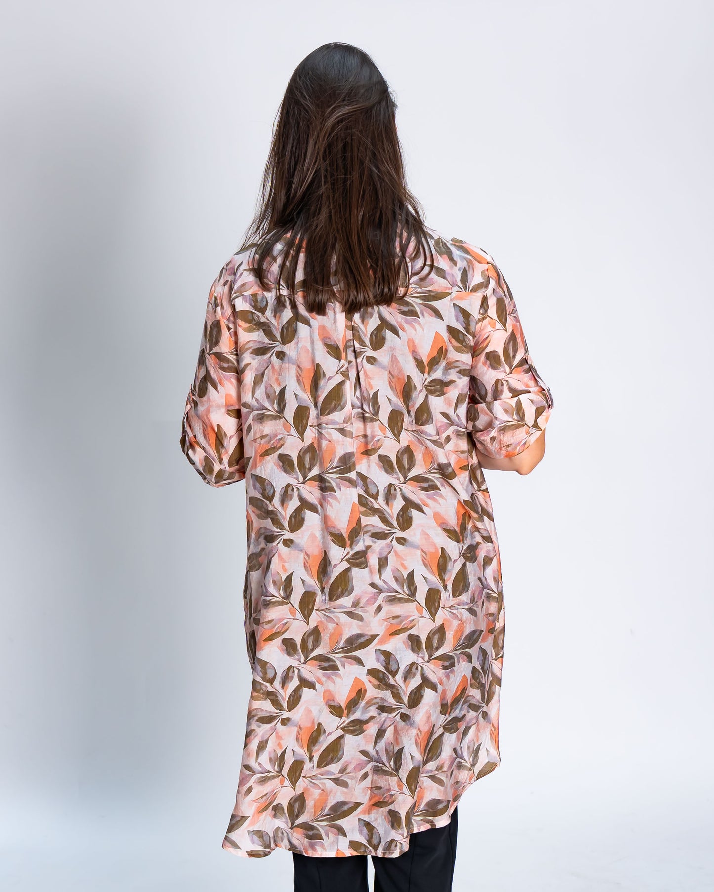 Blusón Hojas Rebe Damasco