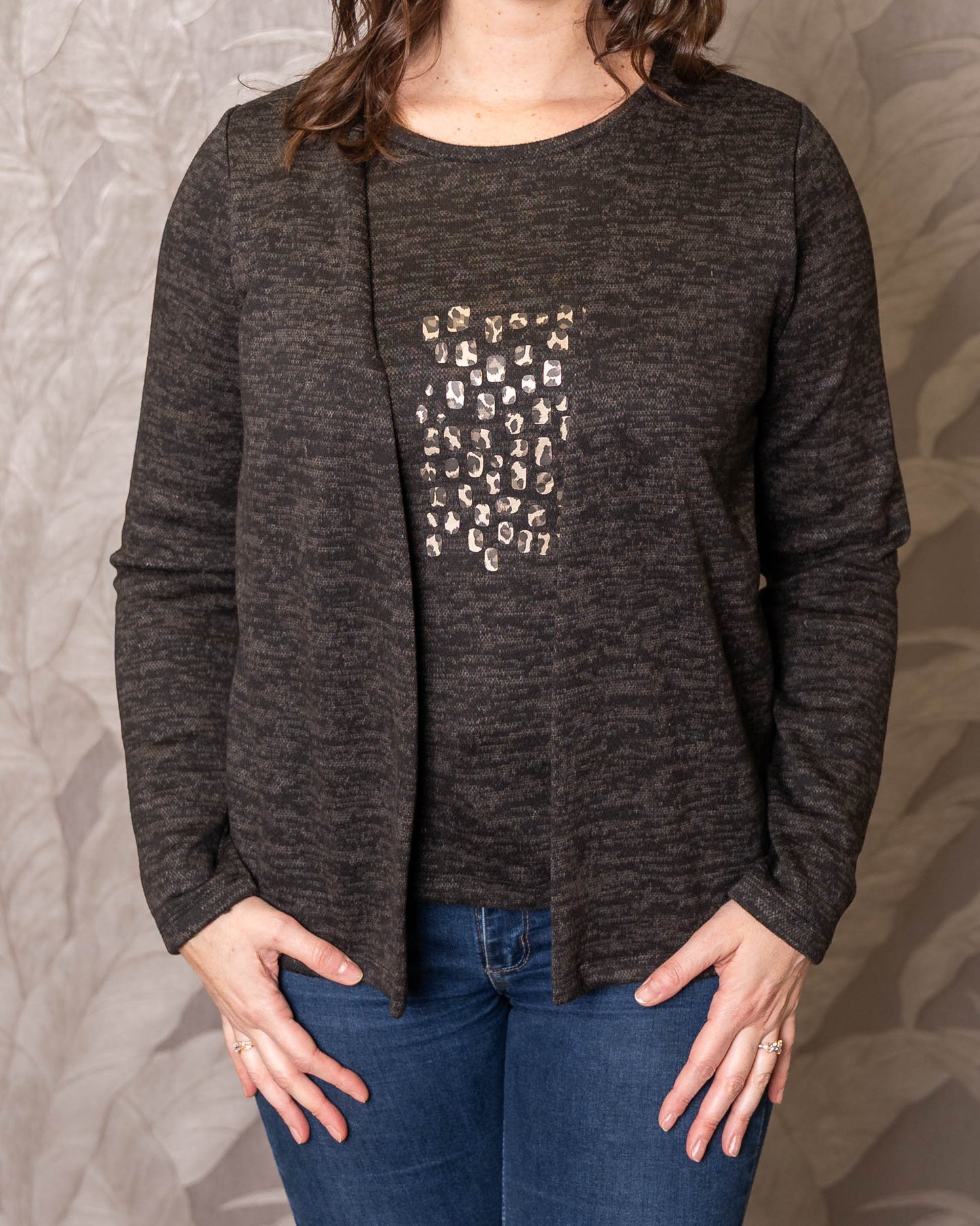 SWEATER MENTIROSO PRINT GRIS