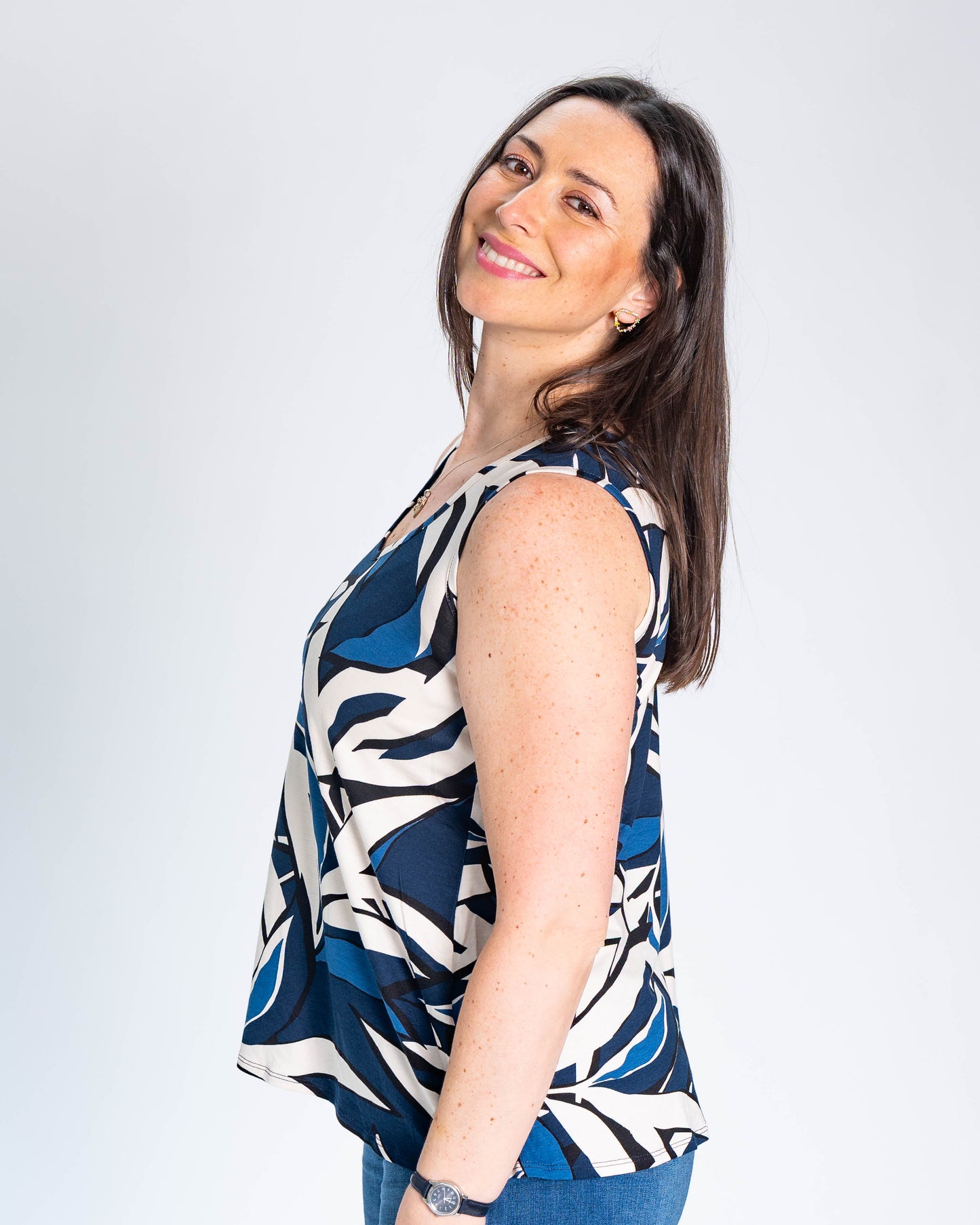 Polera BR Musculosa Emilia Azul