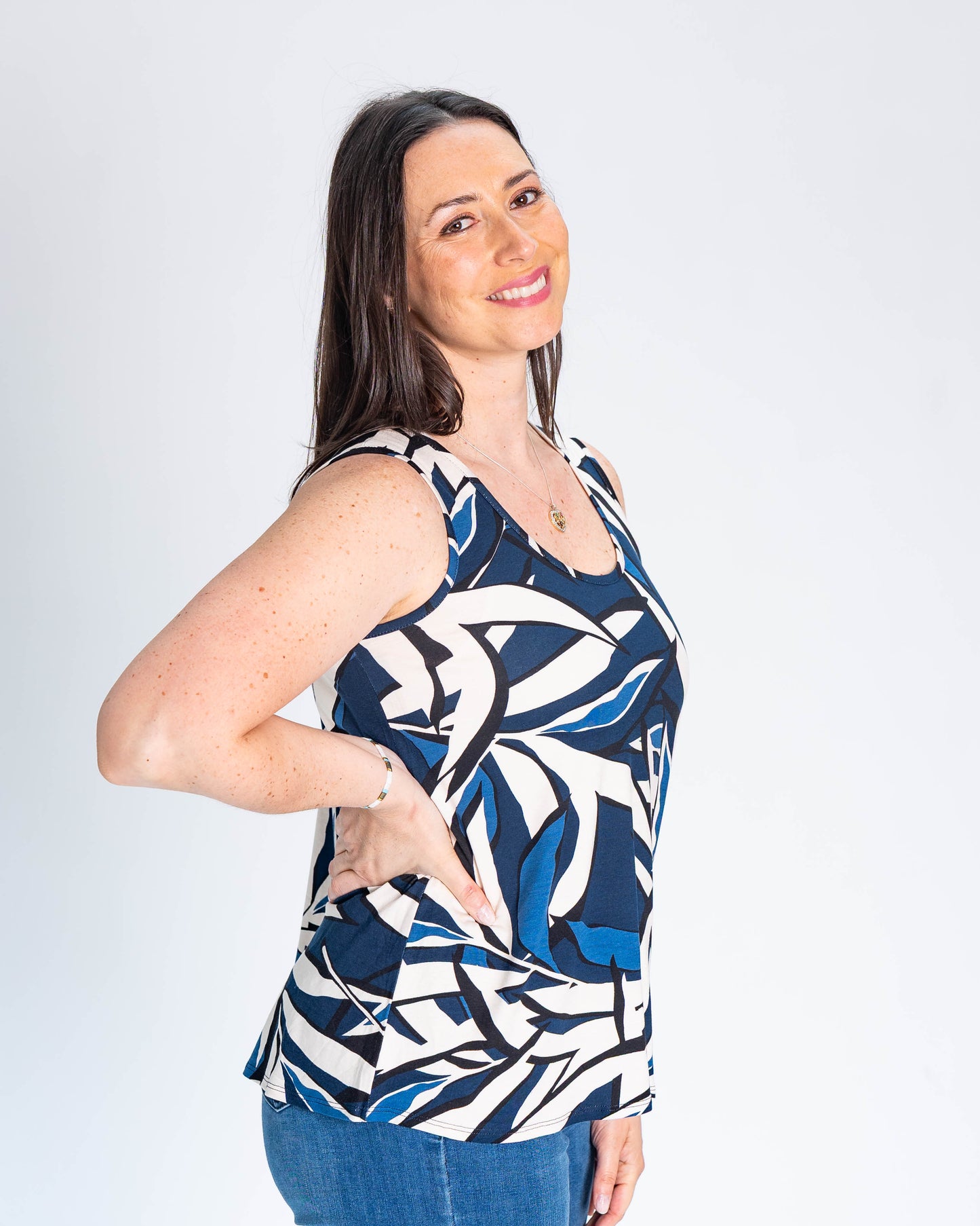 Polera BR Musculosa Emilia Azul