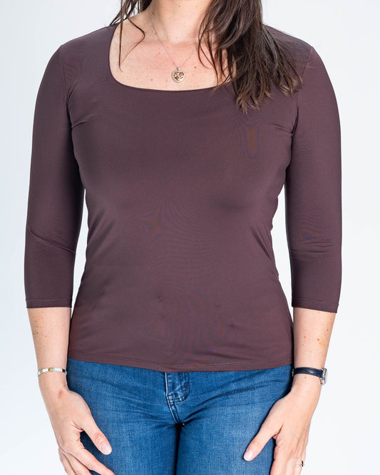 Polera Básica Carolina Chocolate