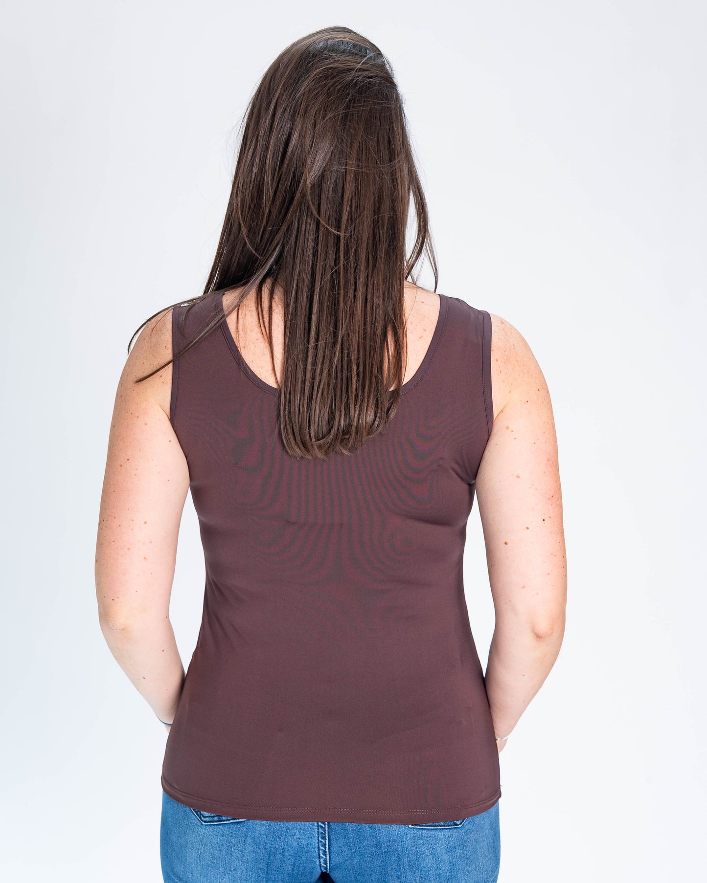 Polera Básica Musculosa Roberta Chocolate