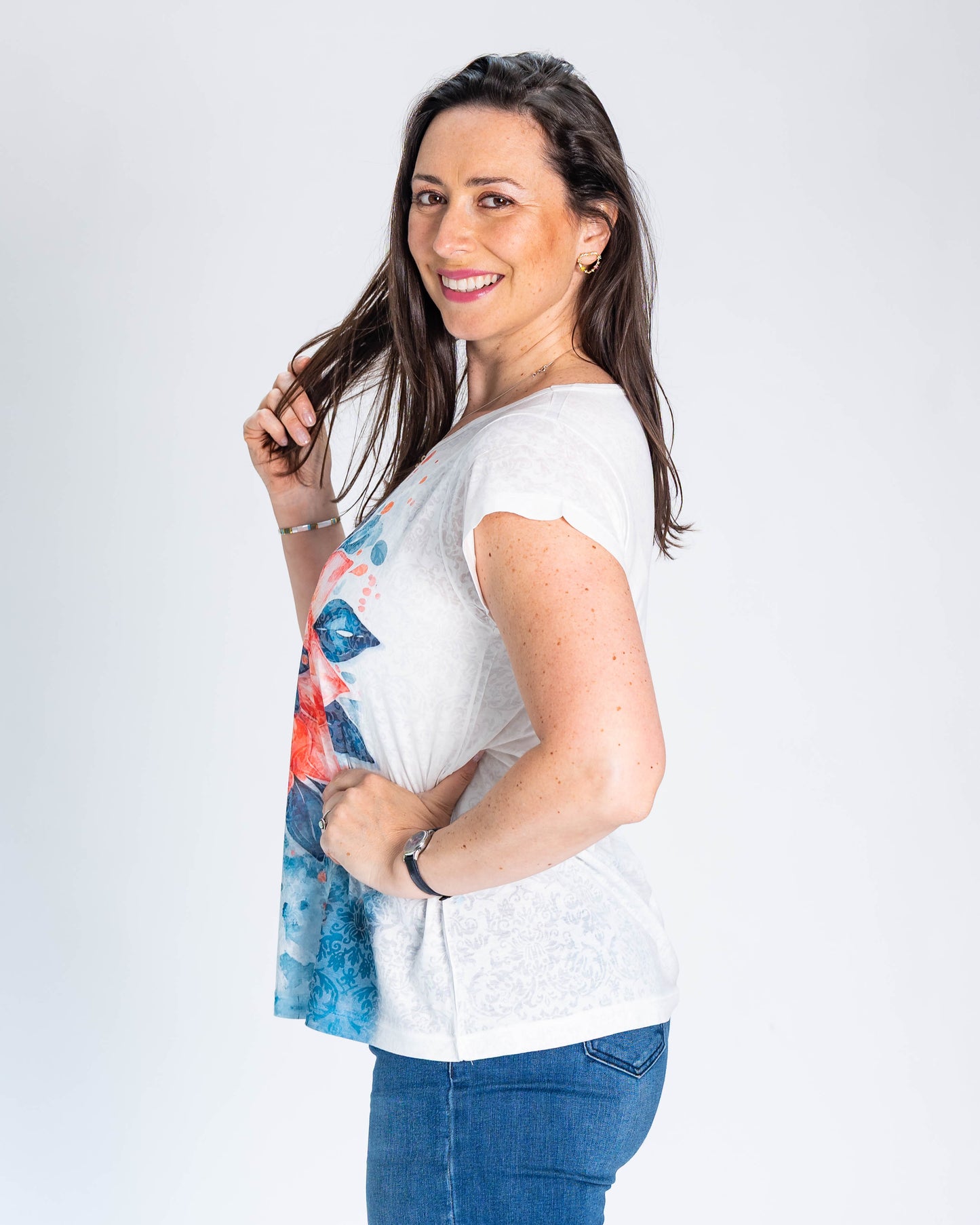 Polera BR Aline Mandala Azul