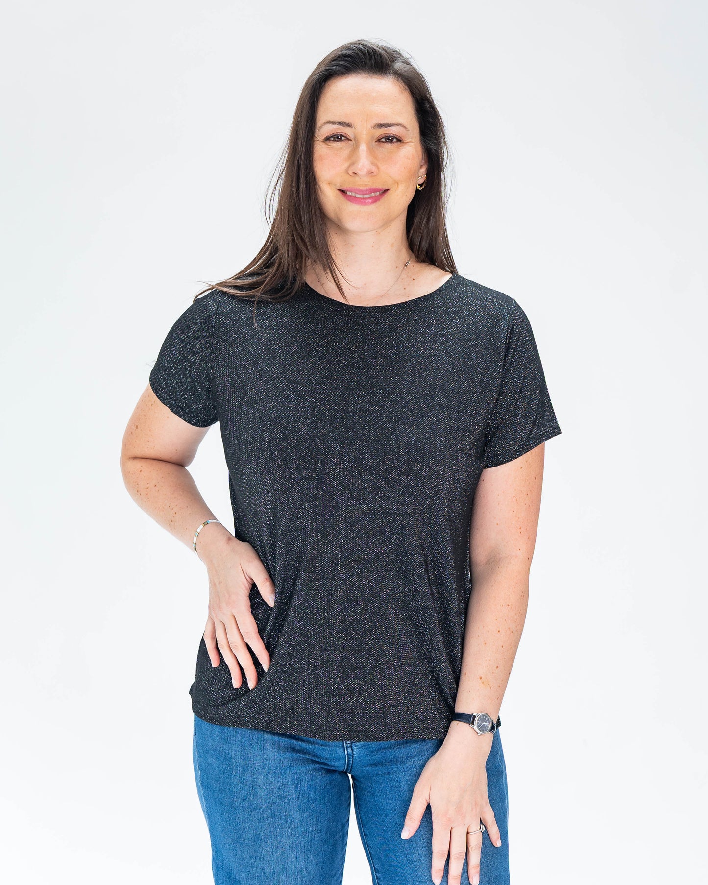 Polera BR Lurex Negro