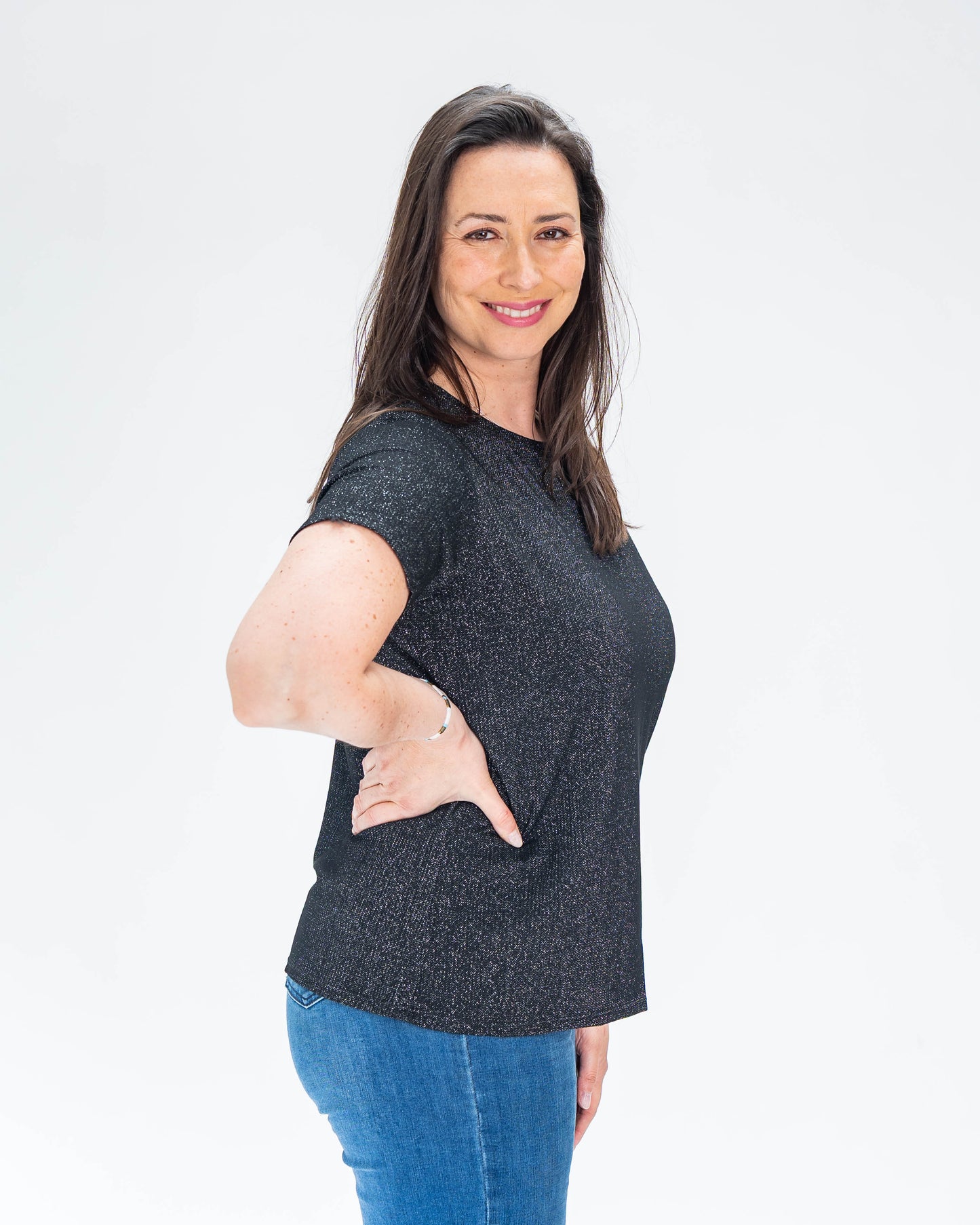 Polera BR Lurex Negro