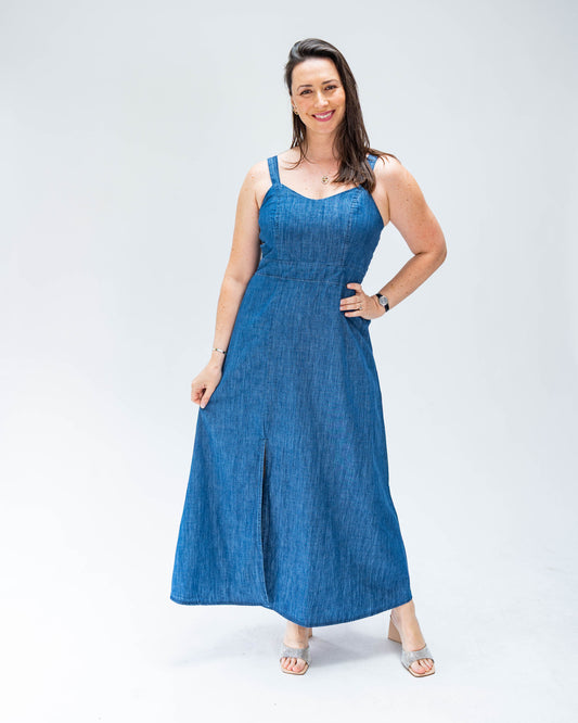 Vestido BR Mezclilla Tirante Grueso