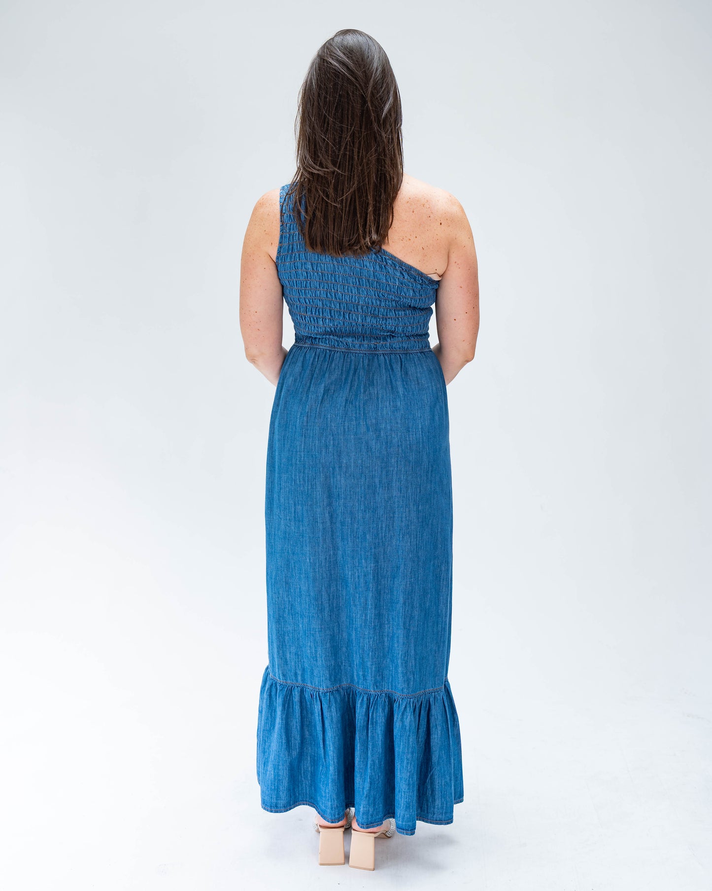 Vestido BR Mezclilla Sin Hombro