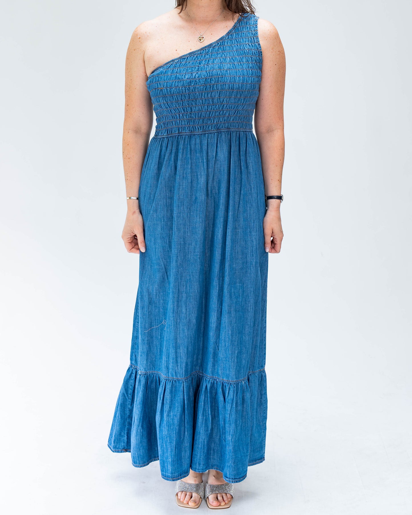 Vestido BR Mezclilla Sin Hombro