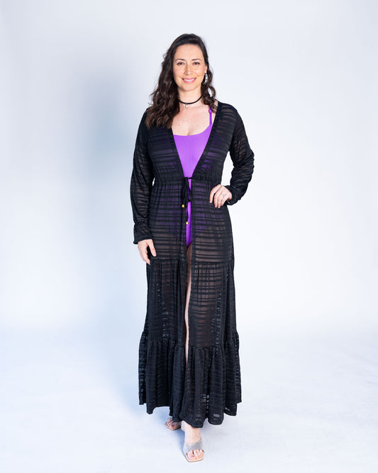 Salida de Baño Larga BR Noire Negro