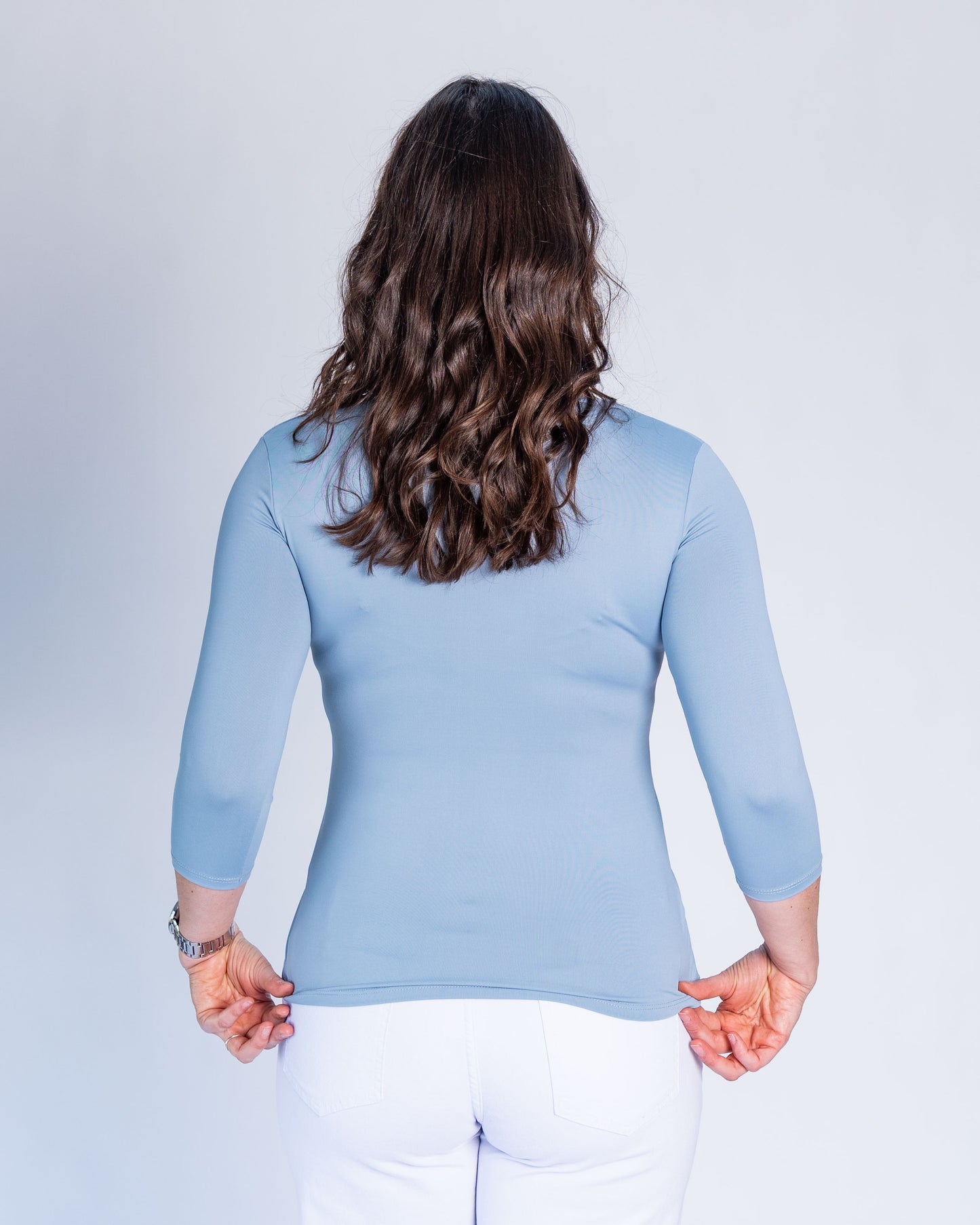 Polera Básica Carolina Celeste