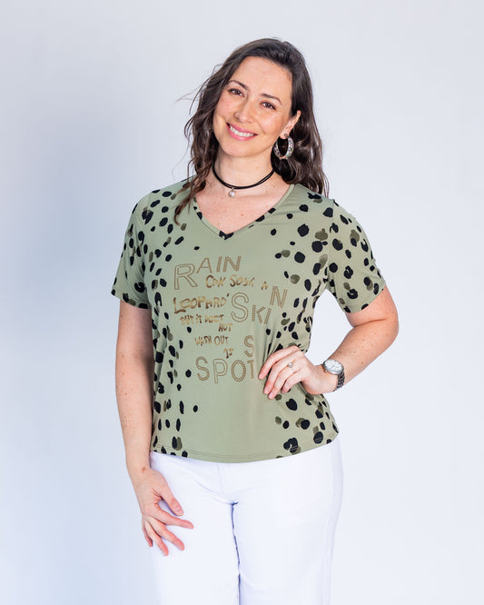 Polera Paula Rain Verde