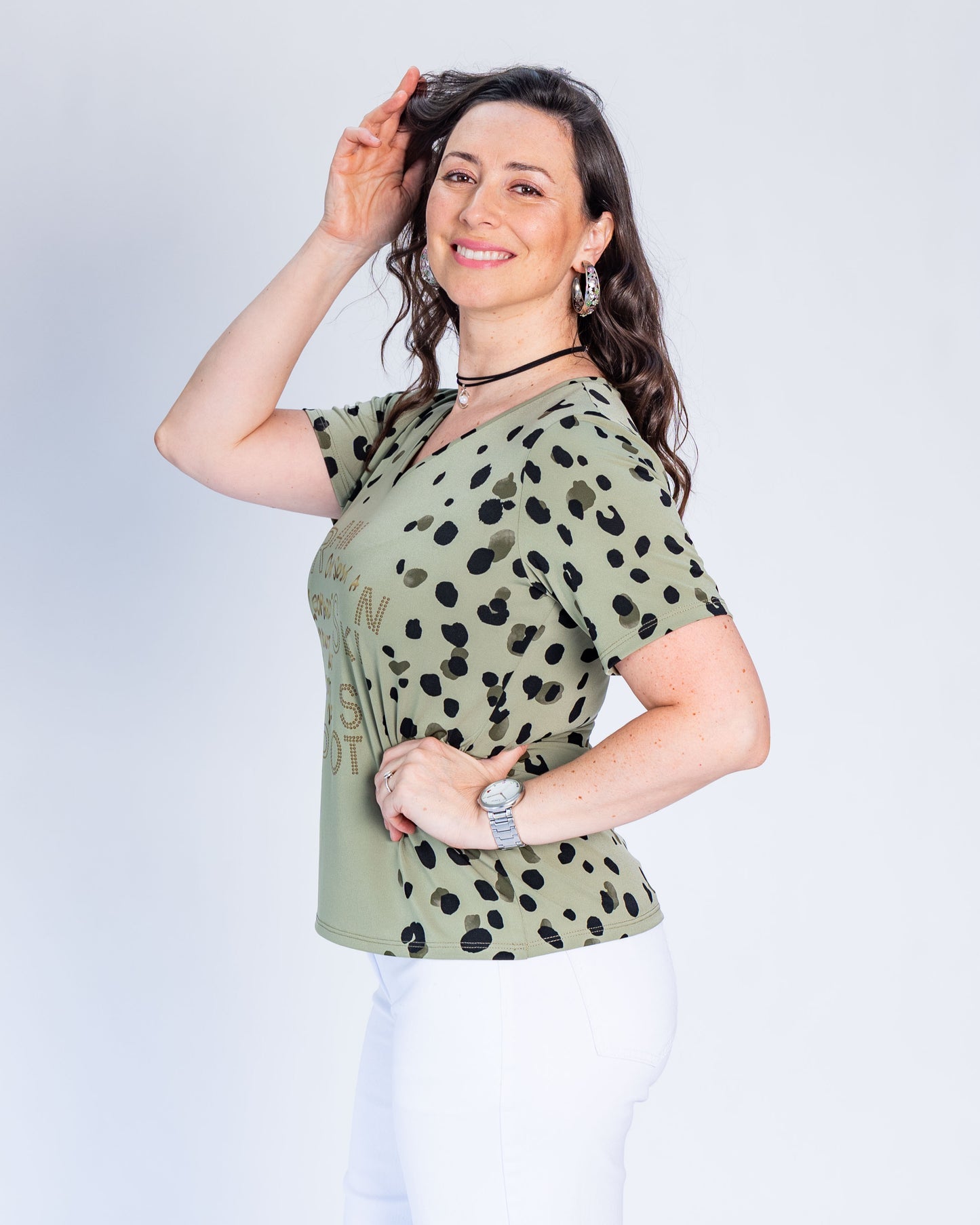 Polera Paula Rain Verde