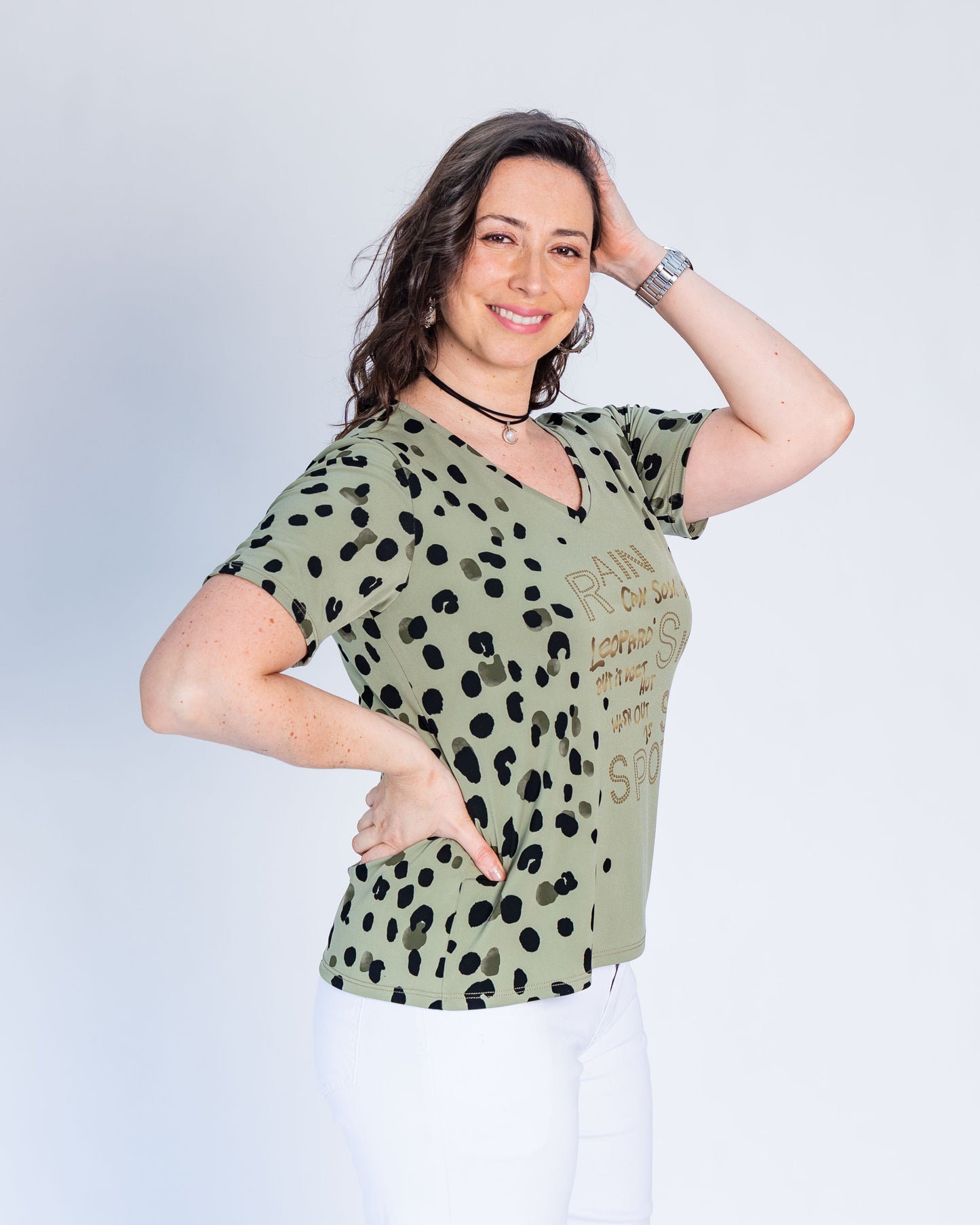 Polera Paula Rain Verde