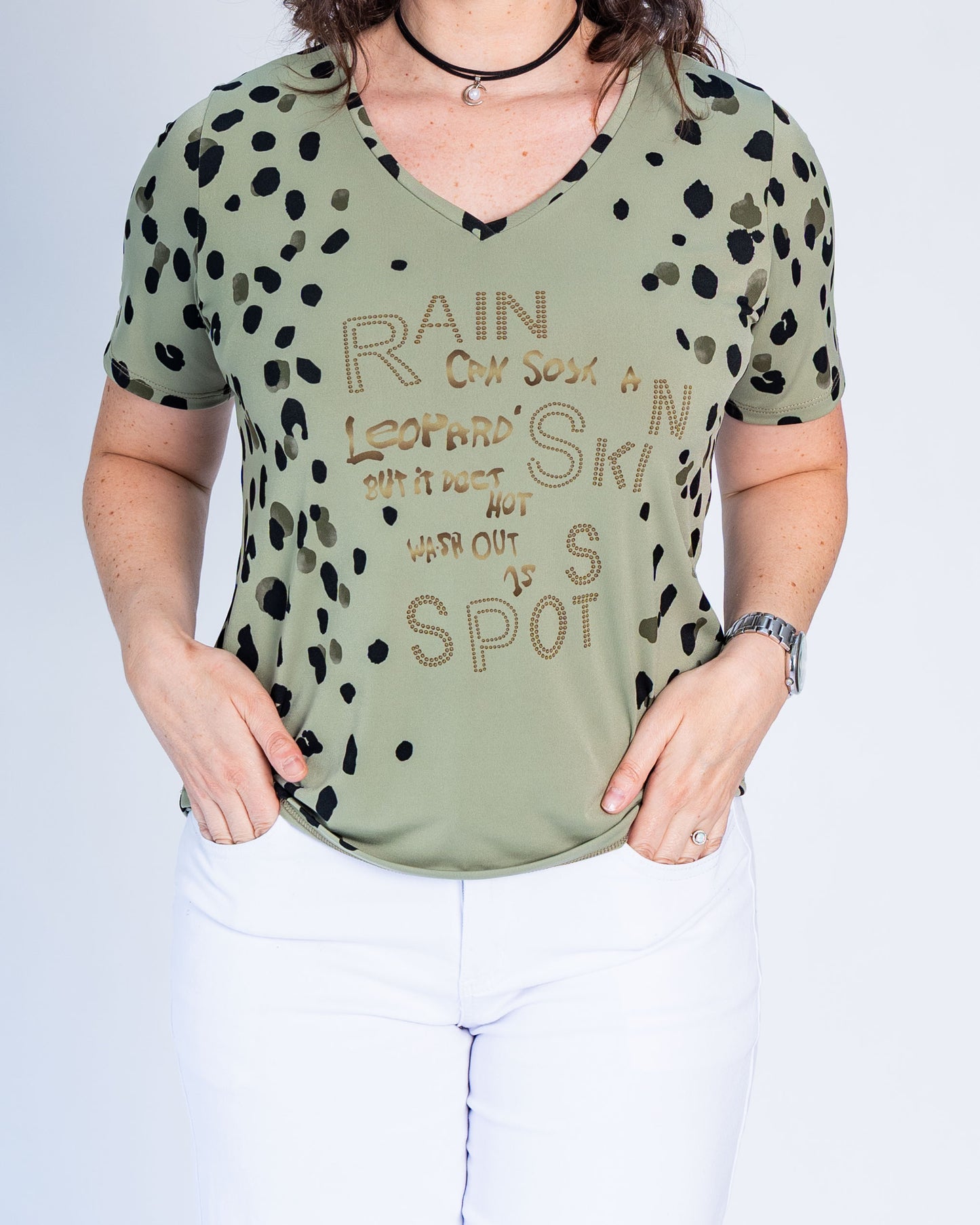 Polera Paula Rain Verde