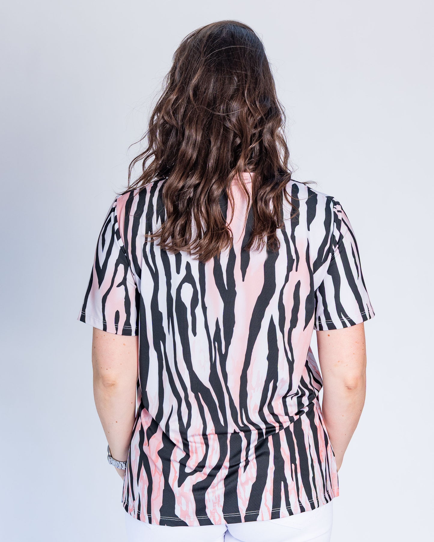 Polera Amore Cebra Rosado