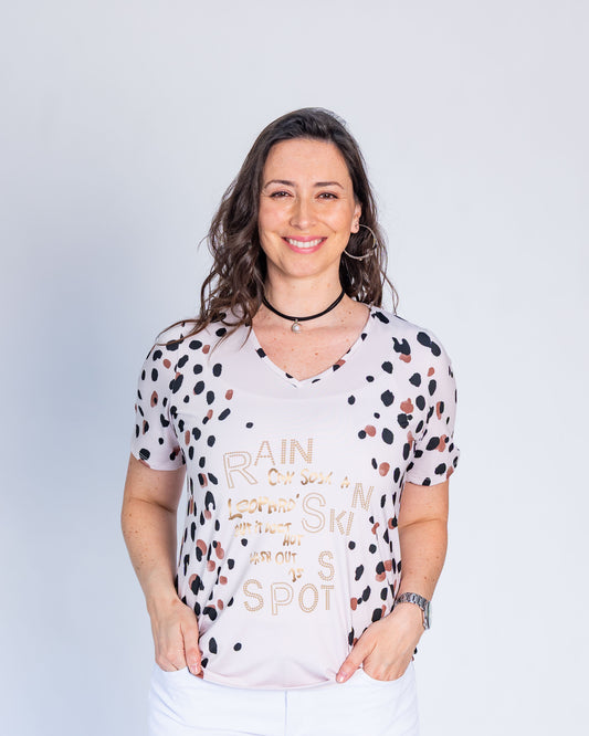 Polera Paula Rain Beige