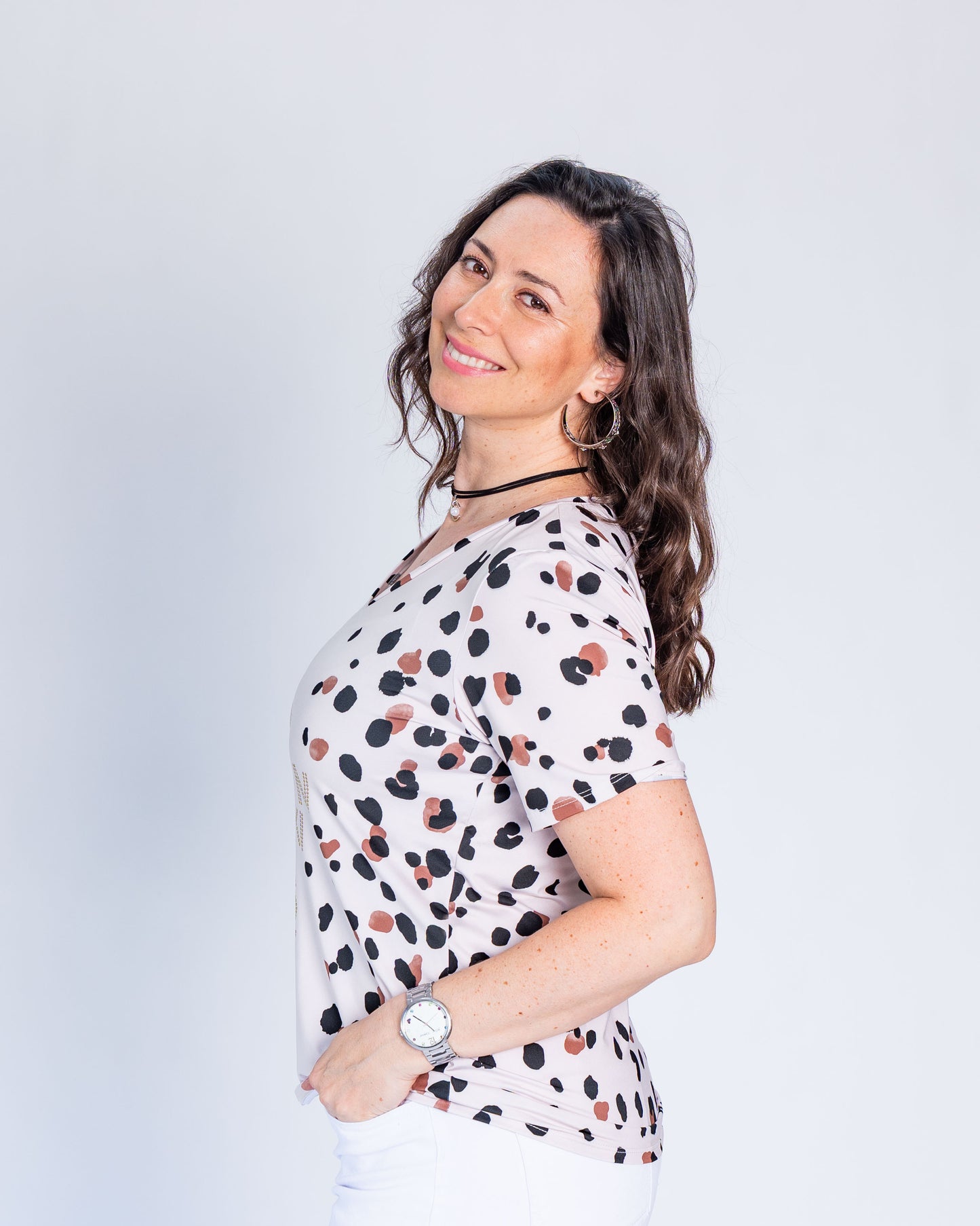 Polera Paula Rain Beige