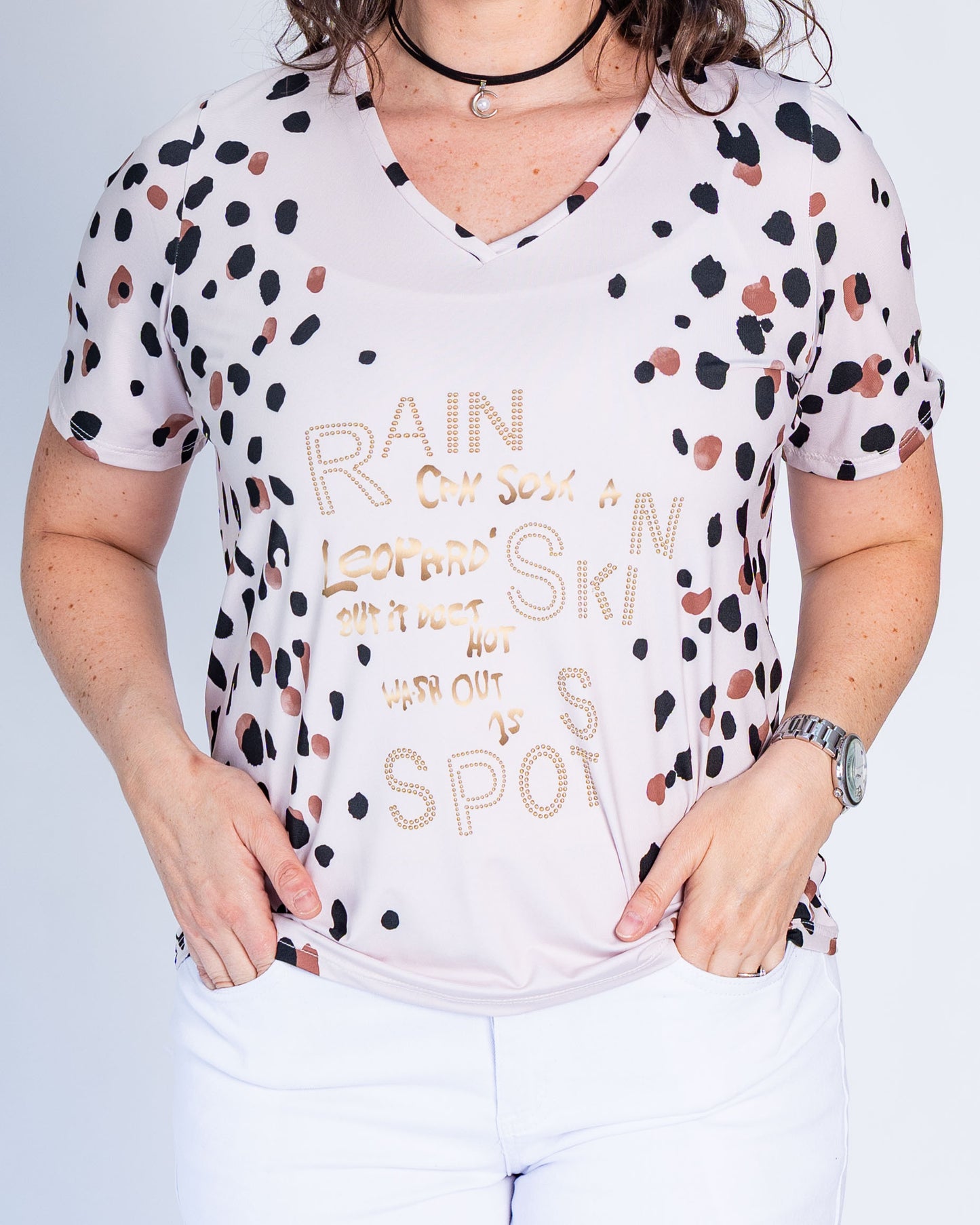 Polera Paula Rain Beige
