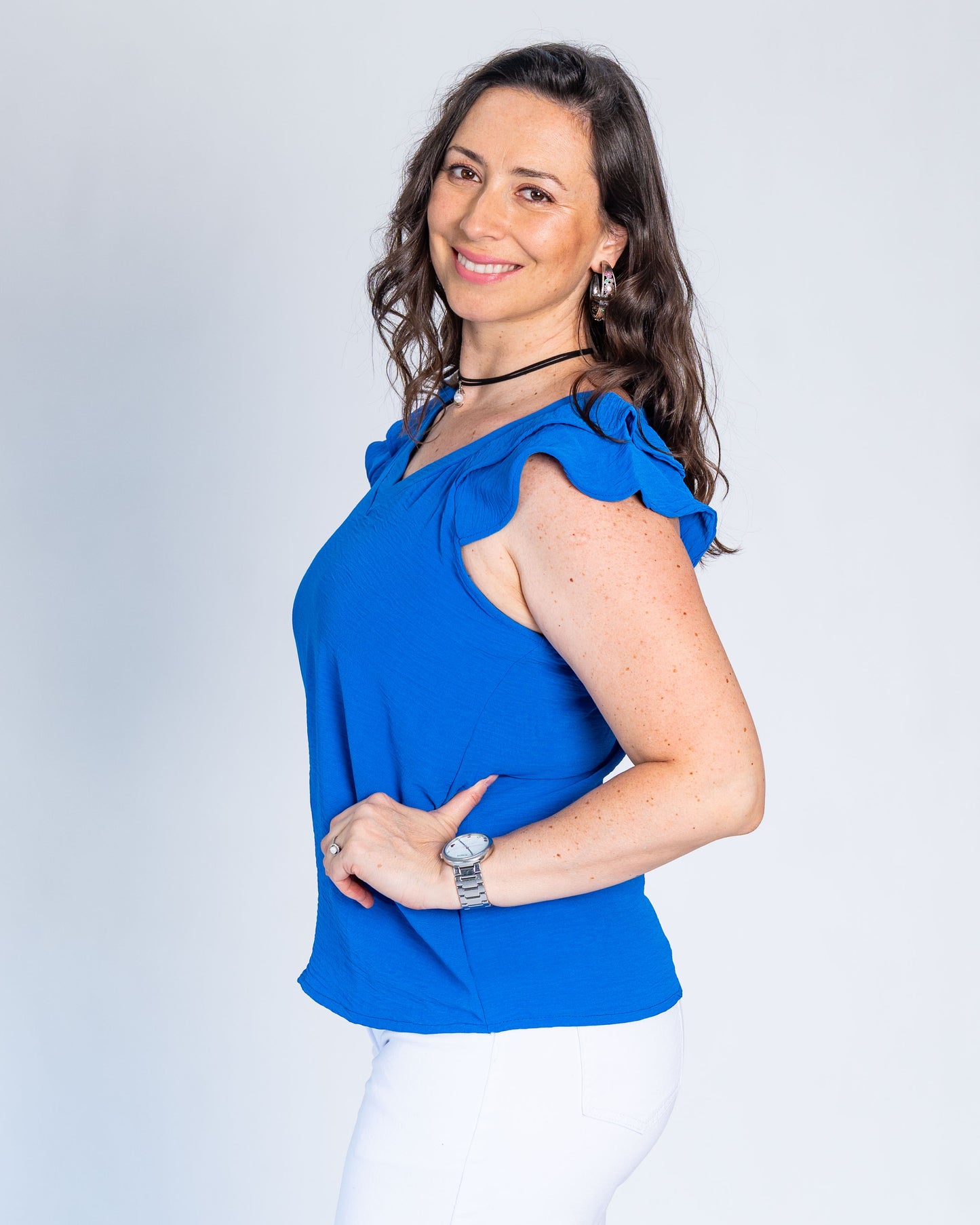 Blusa Ana María Azul