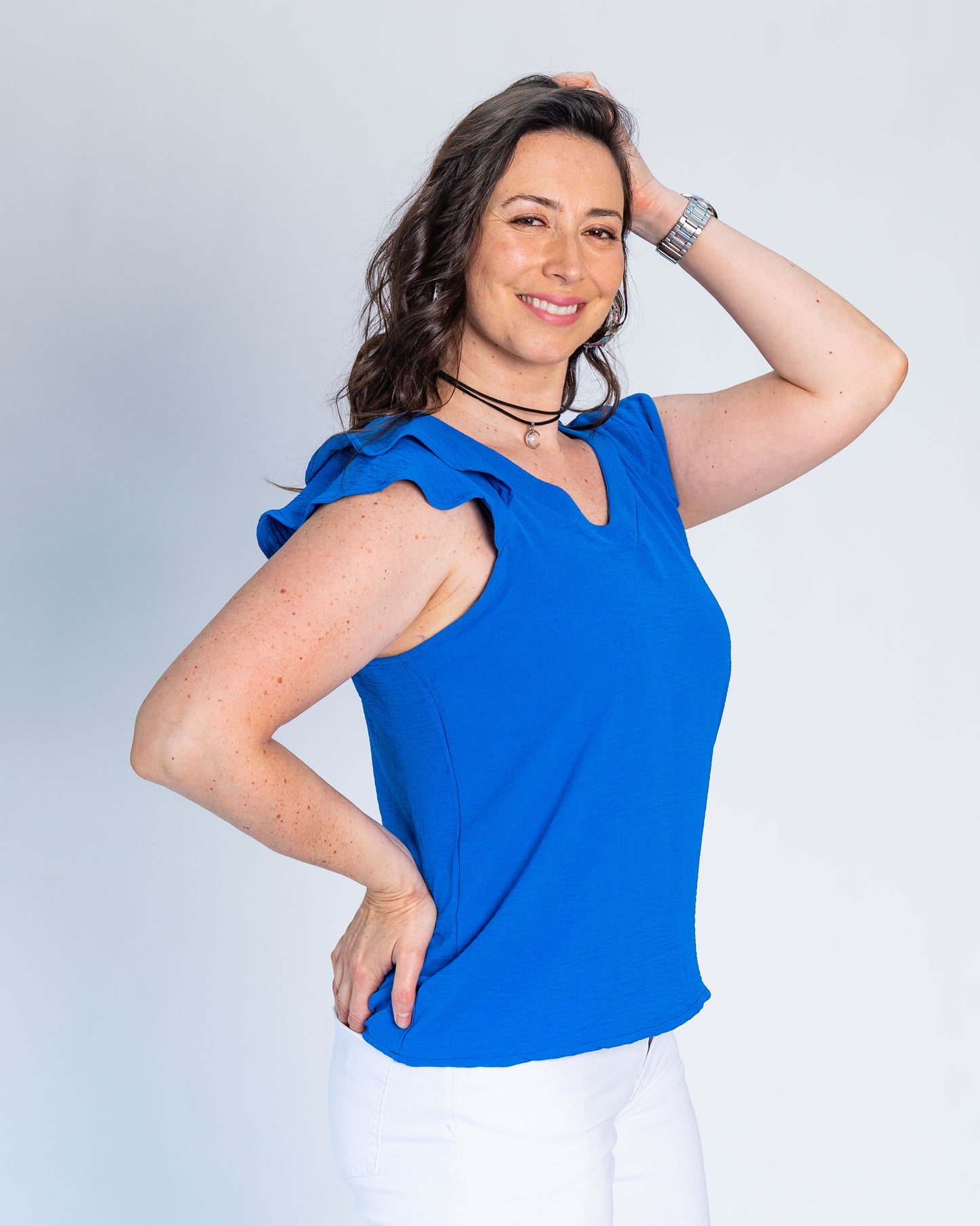 Blusa Ana María Azul